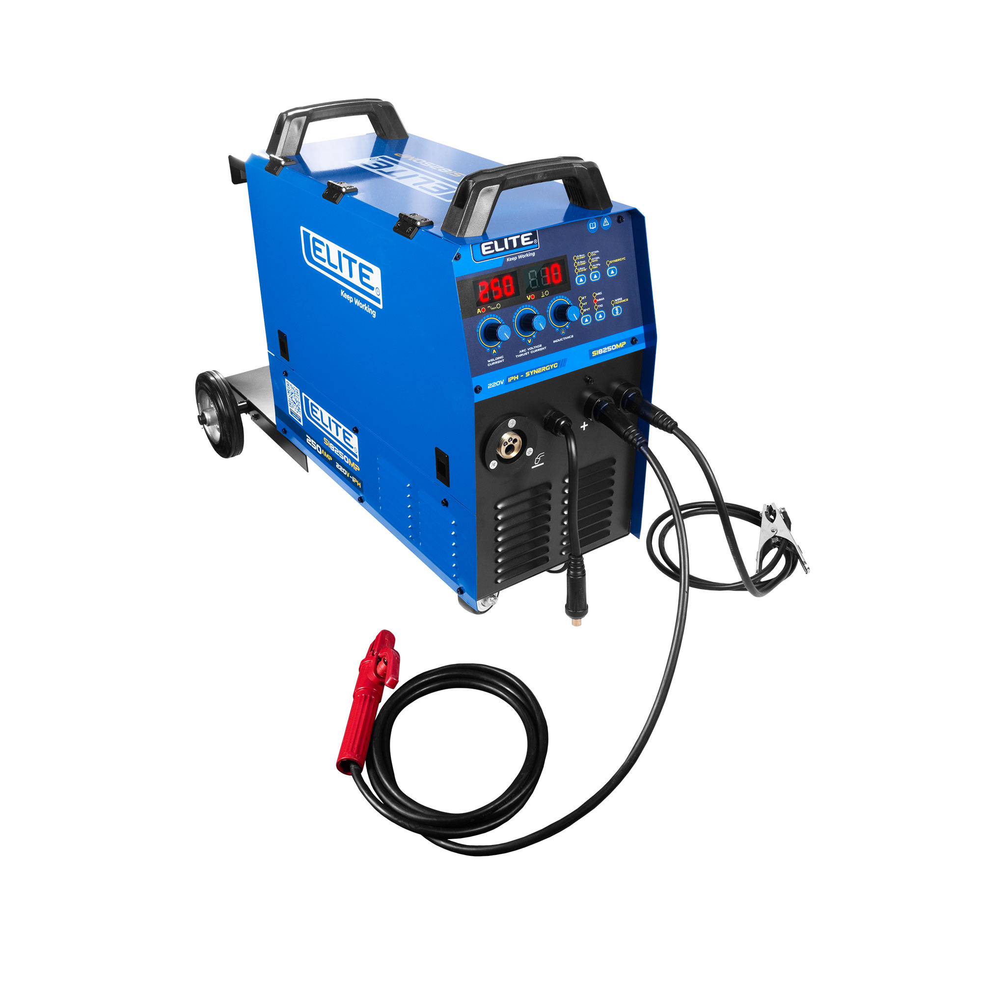 SOLDADOR INVERSOR MULTIPROCESOS MIG/MAG/FCAW/MMA/TIG ELITE MP 250 - 250A 60% 220V 1PH - ELITE
