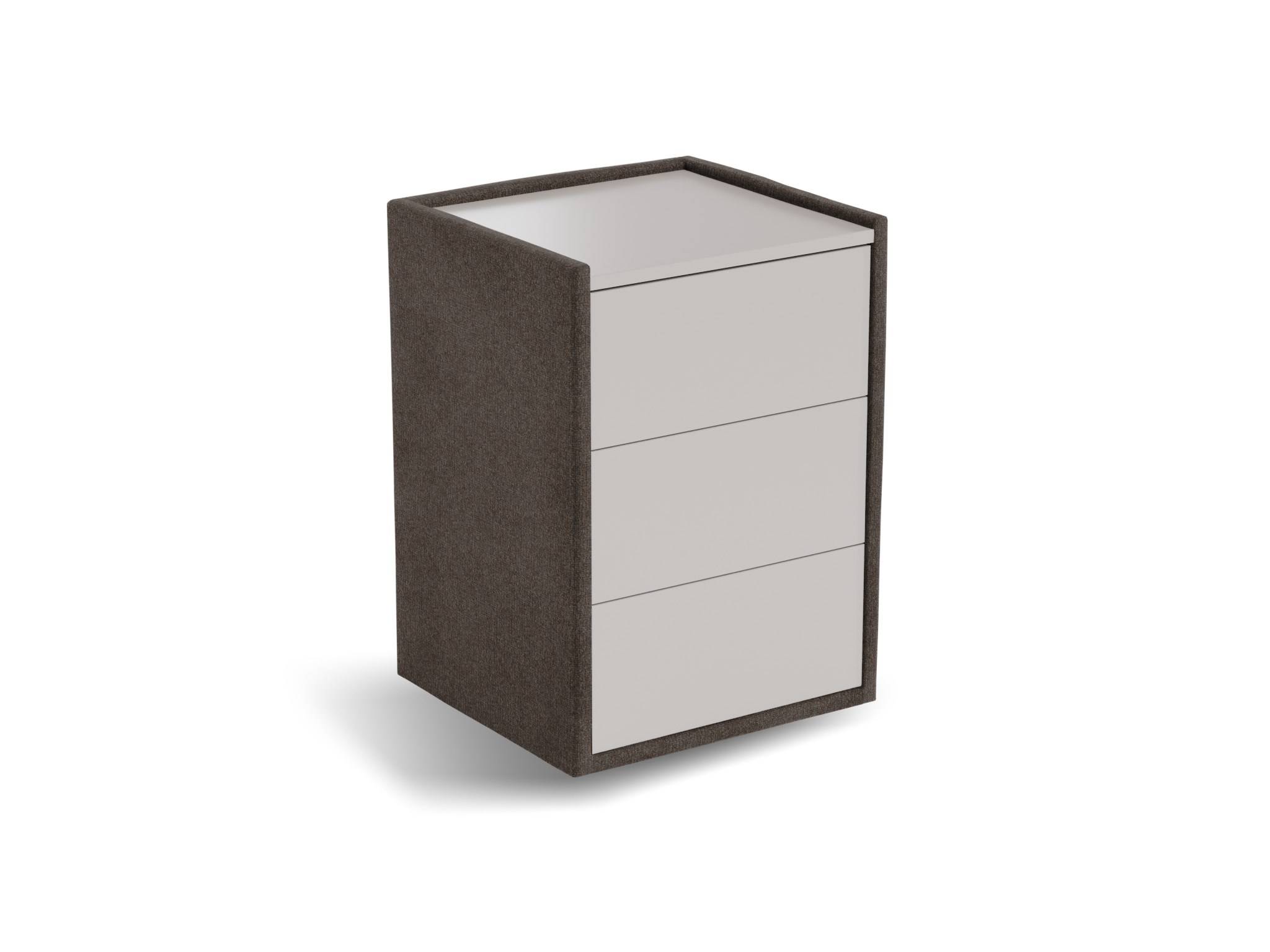Nachtkastje Roy | Front taupe | Rhythm | donkerbruin