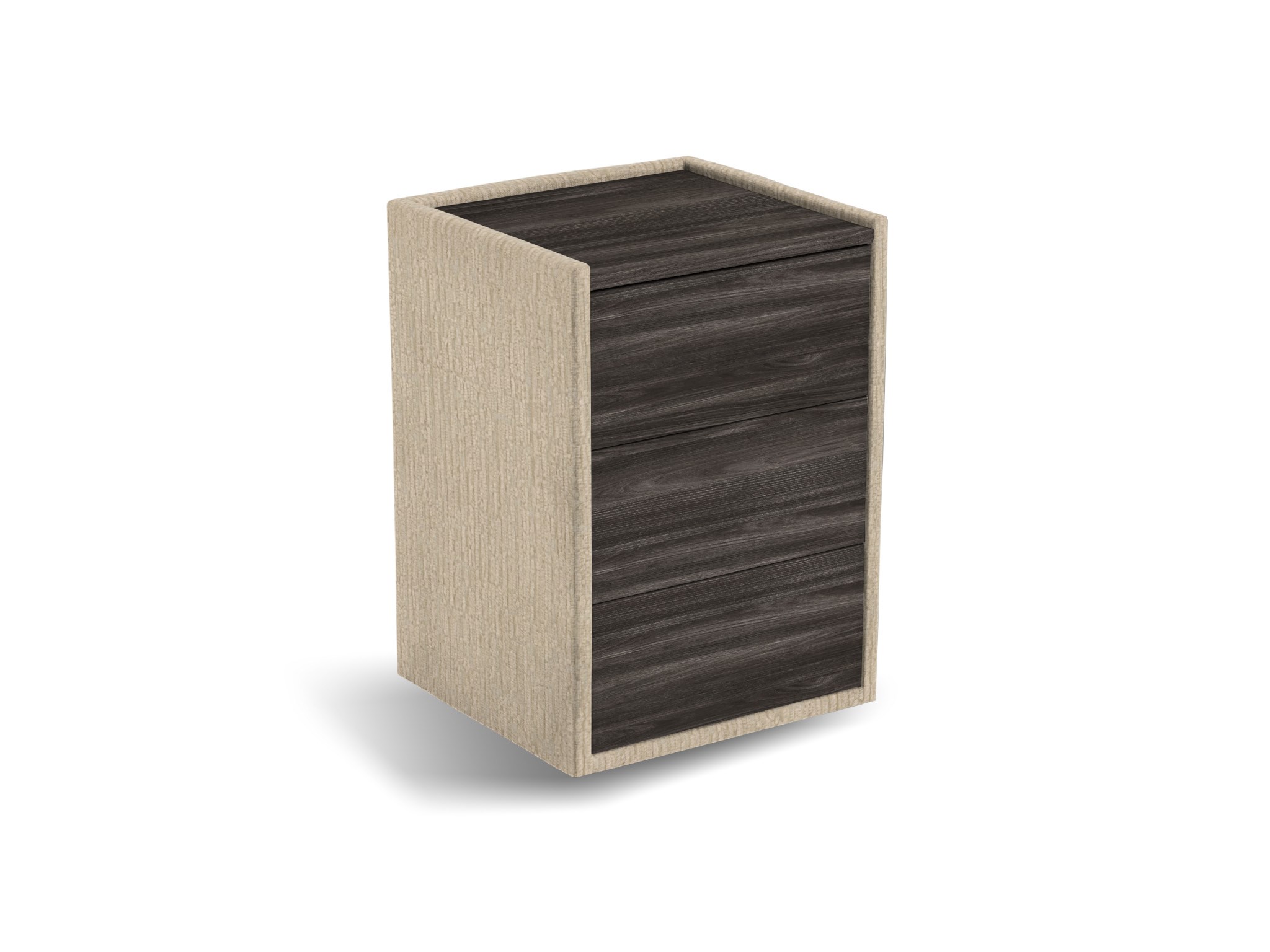 Nachtkastje Roy | Front zwart | fusion | beige