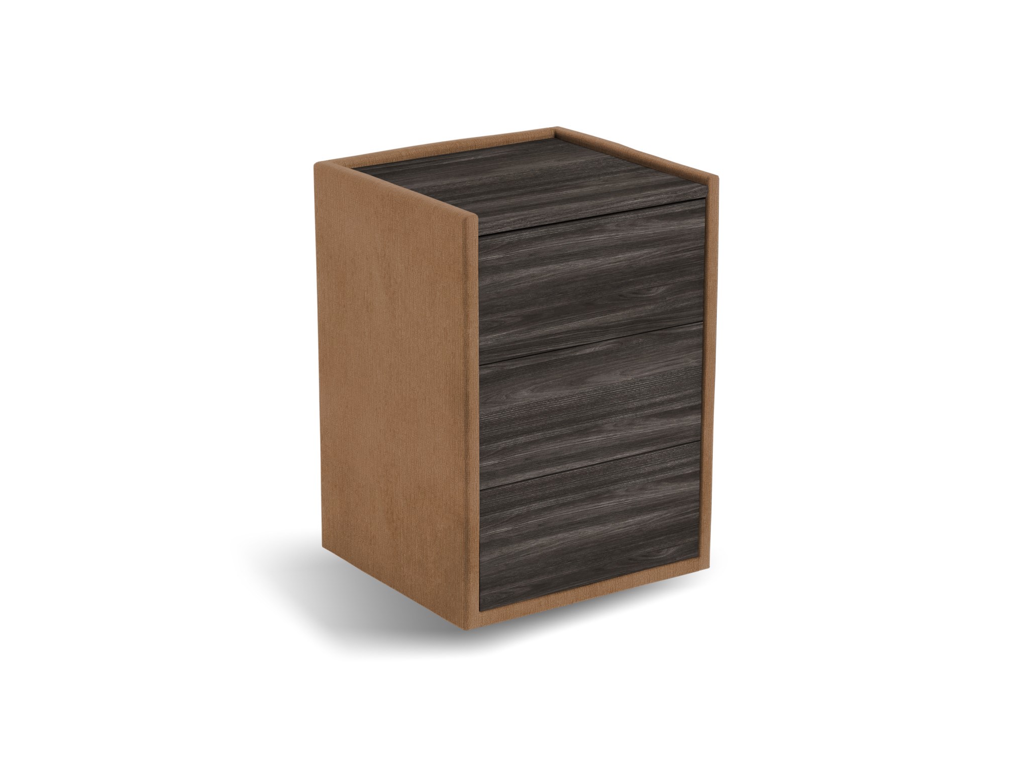 Nachtkastje Roy | Front zwart | fusion | cognac