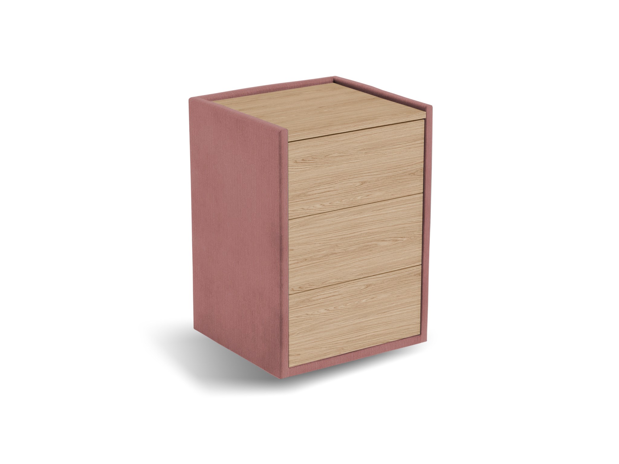 Nachtkastje Roy | Front eiken | fusion | roze
