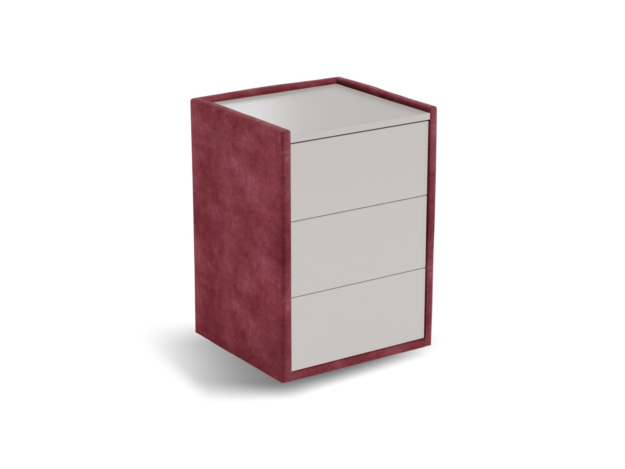 Nachtkastje Roy | Front taupe | Adore | wijnrood