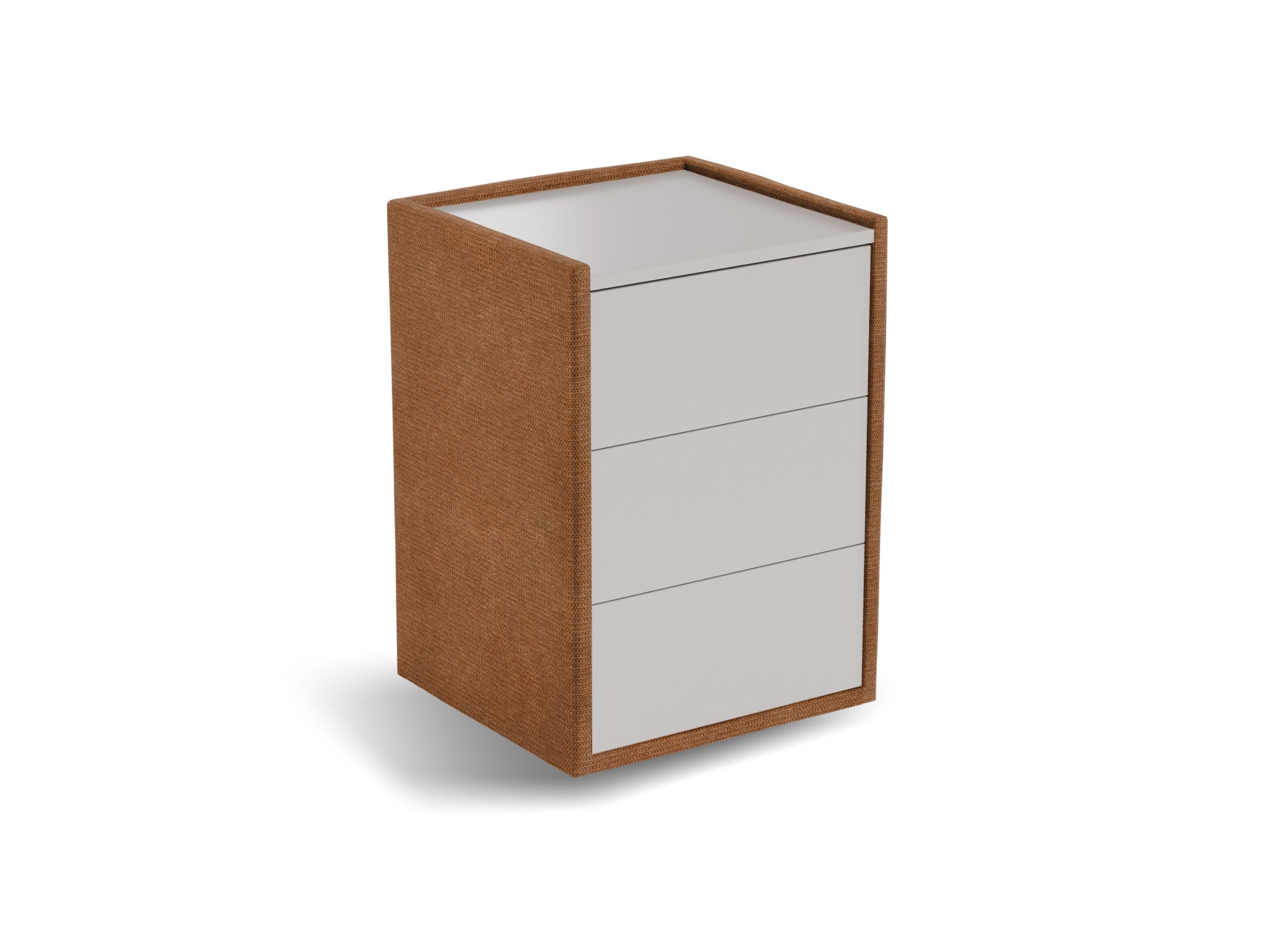 Nachtkastje Roy | Front taupe | Mito | cognac