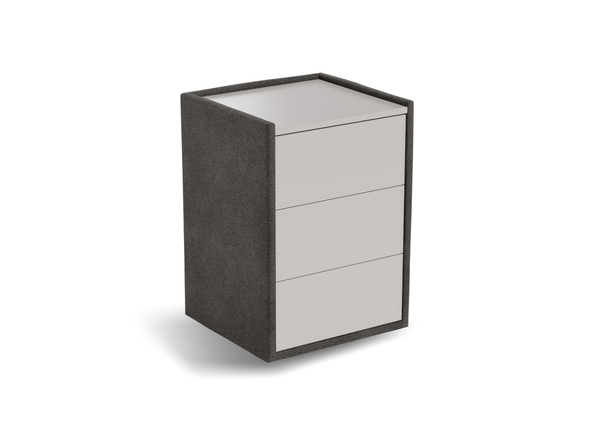 Nachtkastje Roy | Front taupe | Mito | zwart