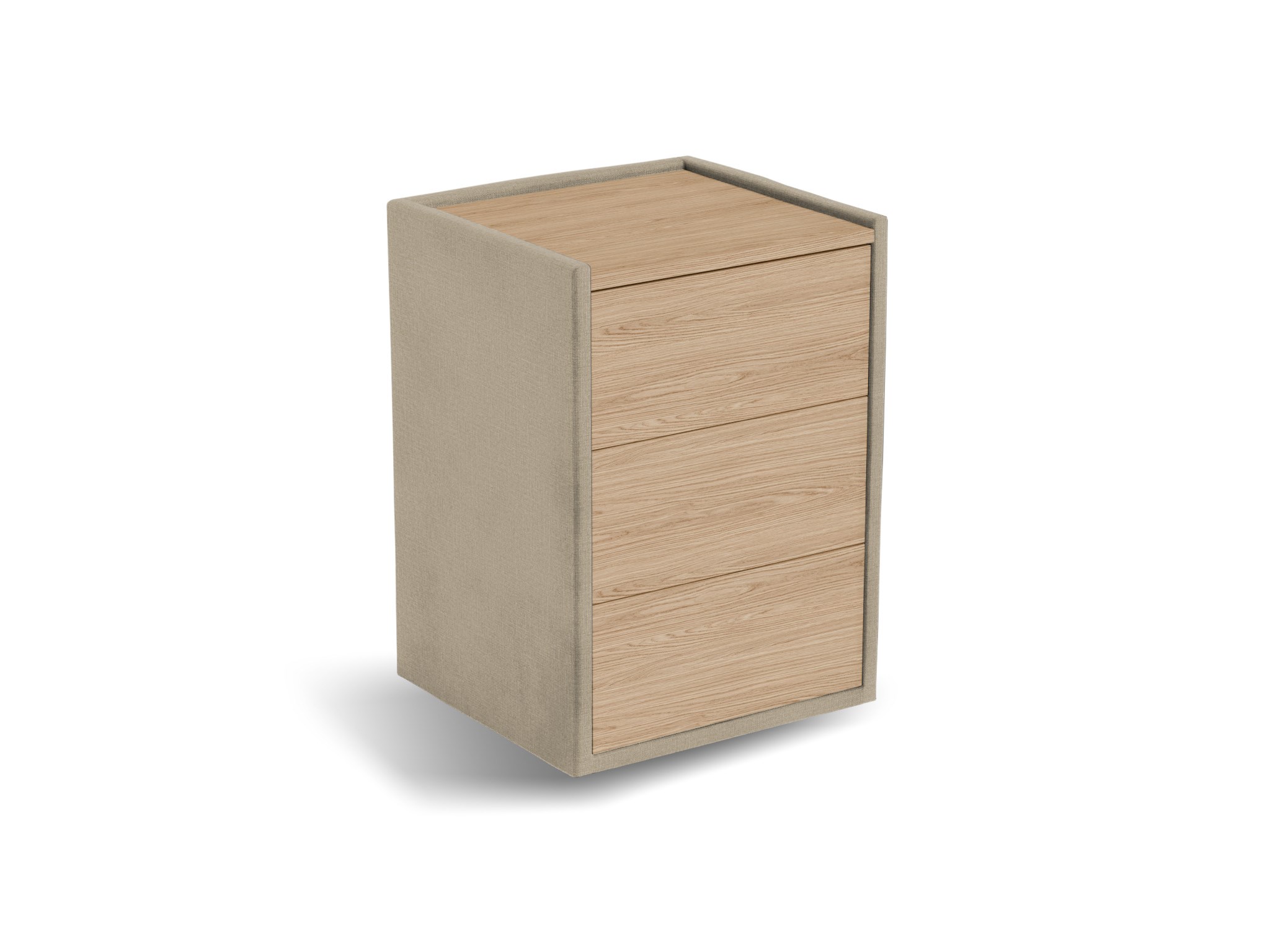 Nachtkastje Roy | Front eiken | Attraction | beige