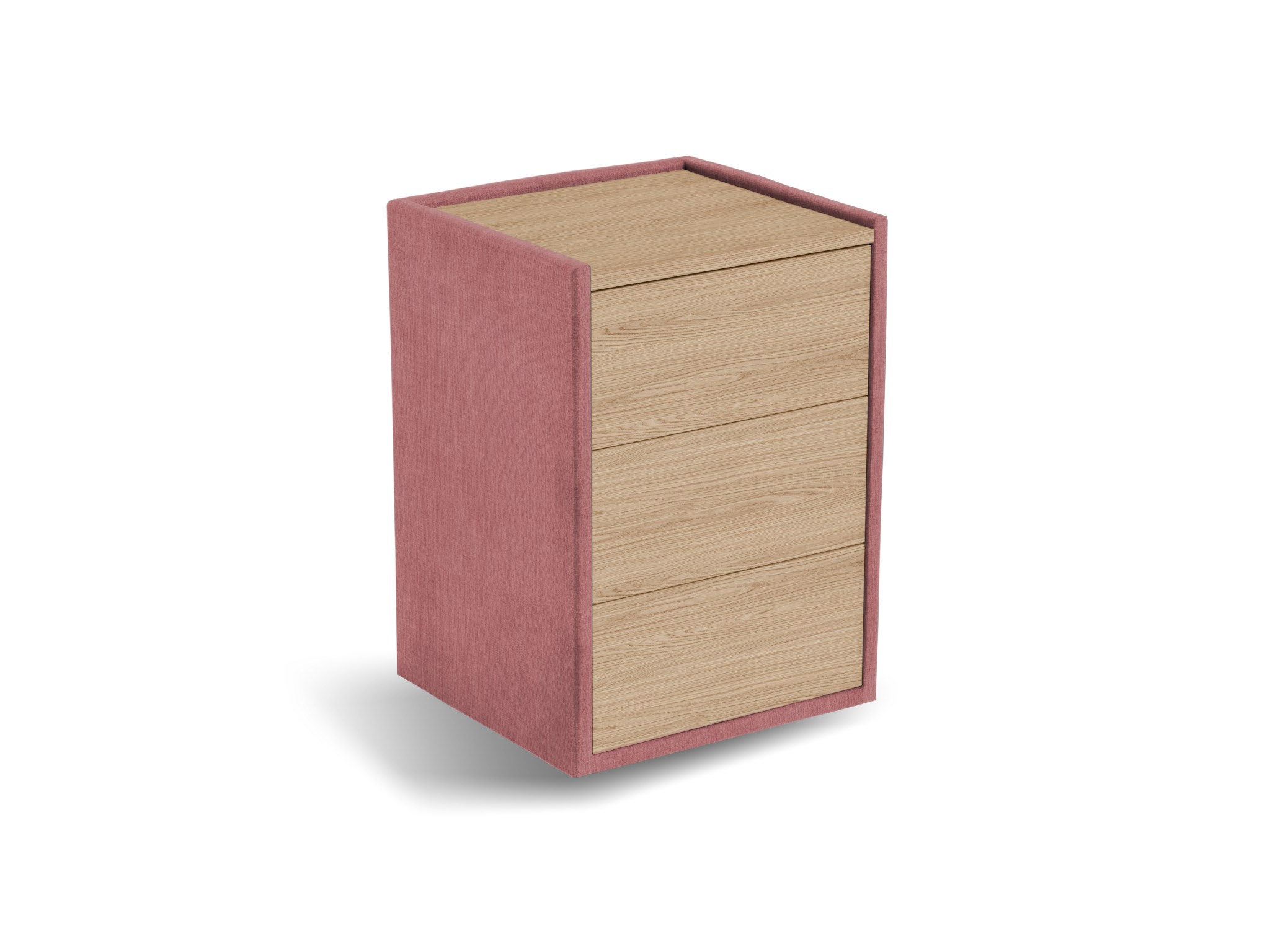 Nachtkastje Roy | Front eiken | Cape | roze