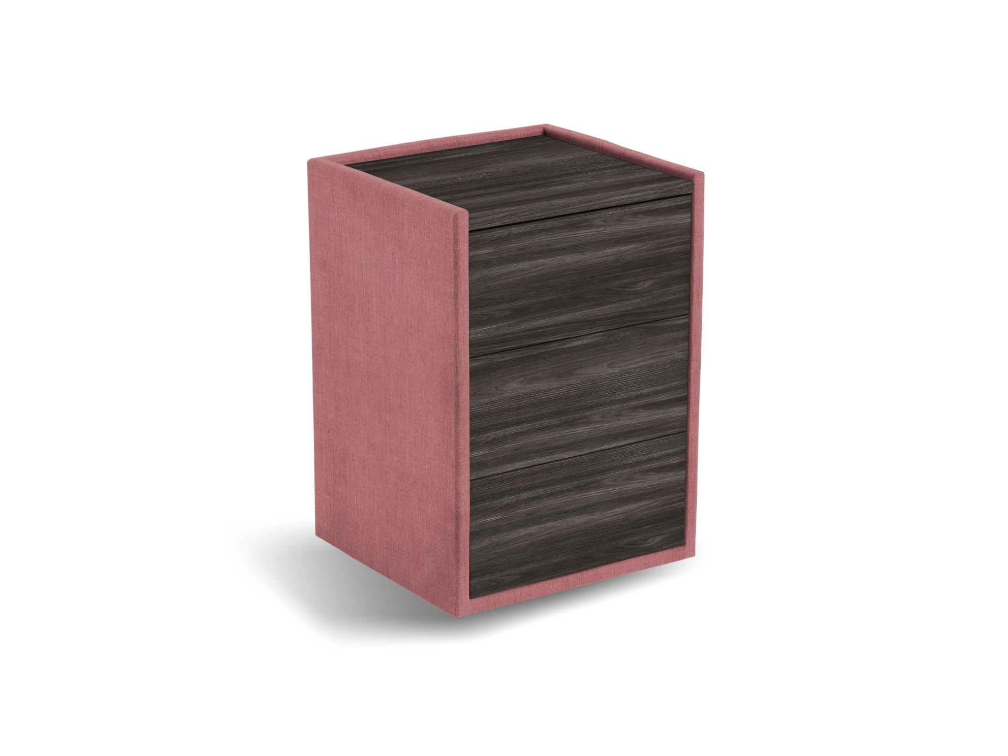 Nachtkastje Roy | Front zwart | Cape | roze