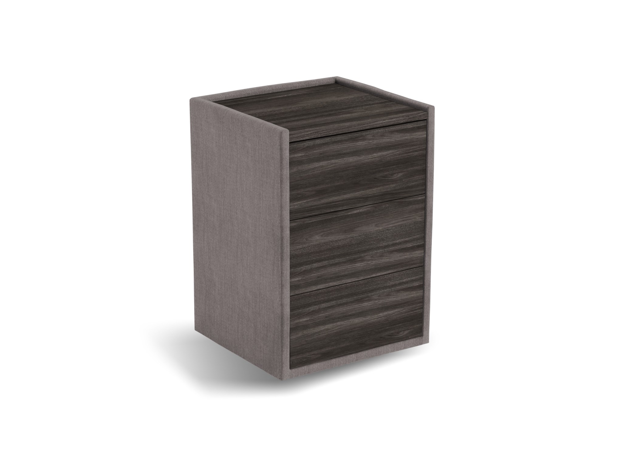Nachtkastje Roy | Front zwart | Cape | taupe