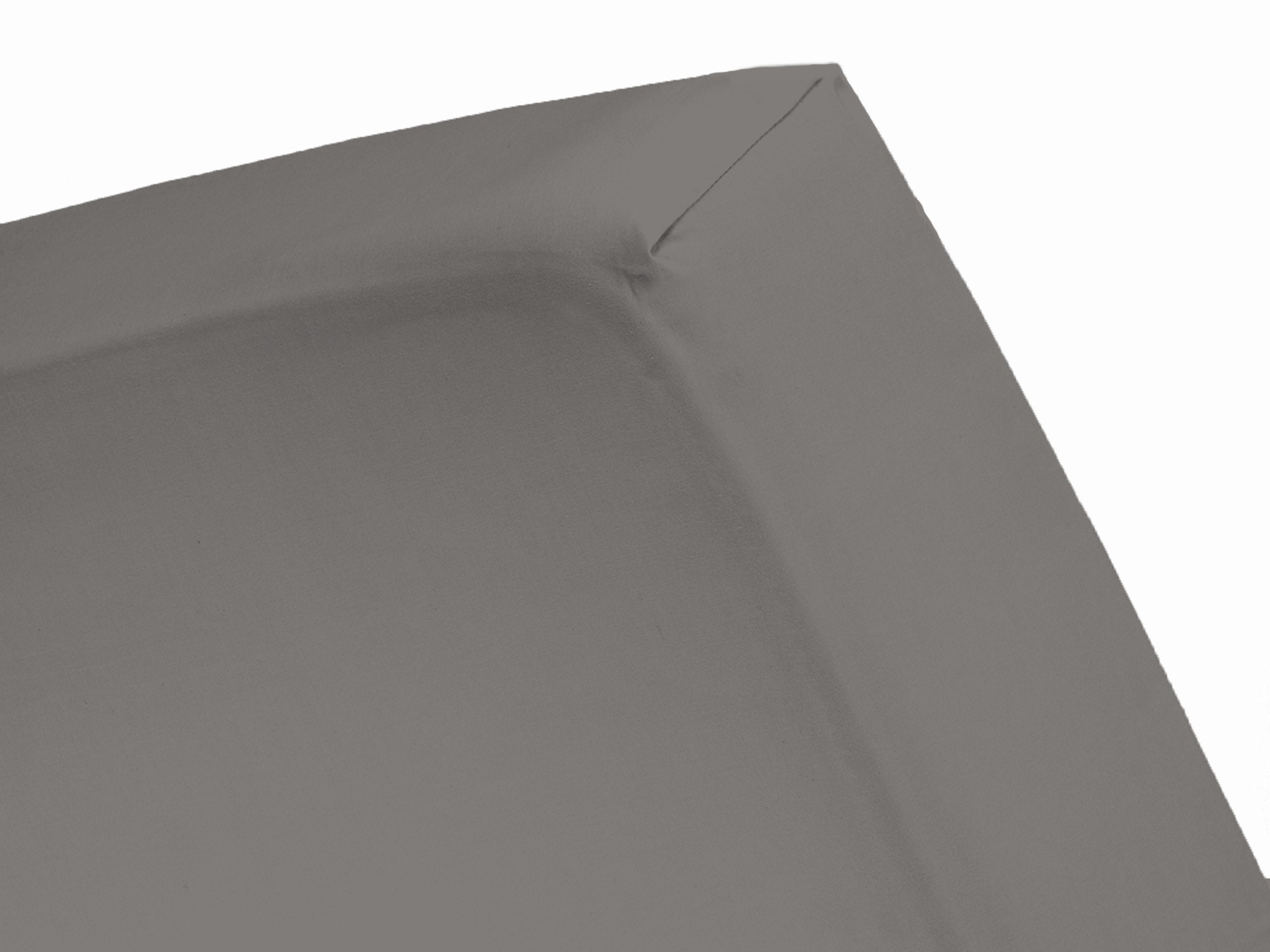 TotaalBED YOON hoeslaken katoensatijn | donkergrijs | 180 x 220 cm