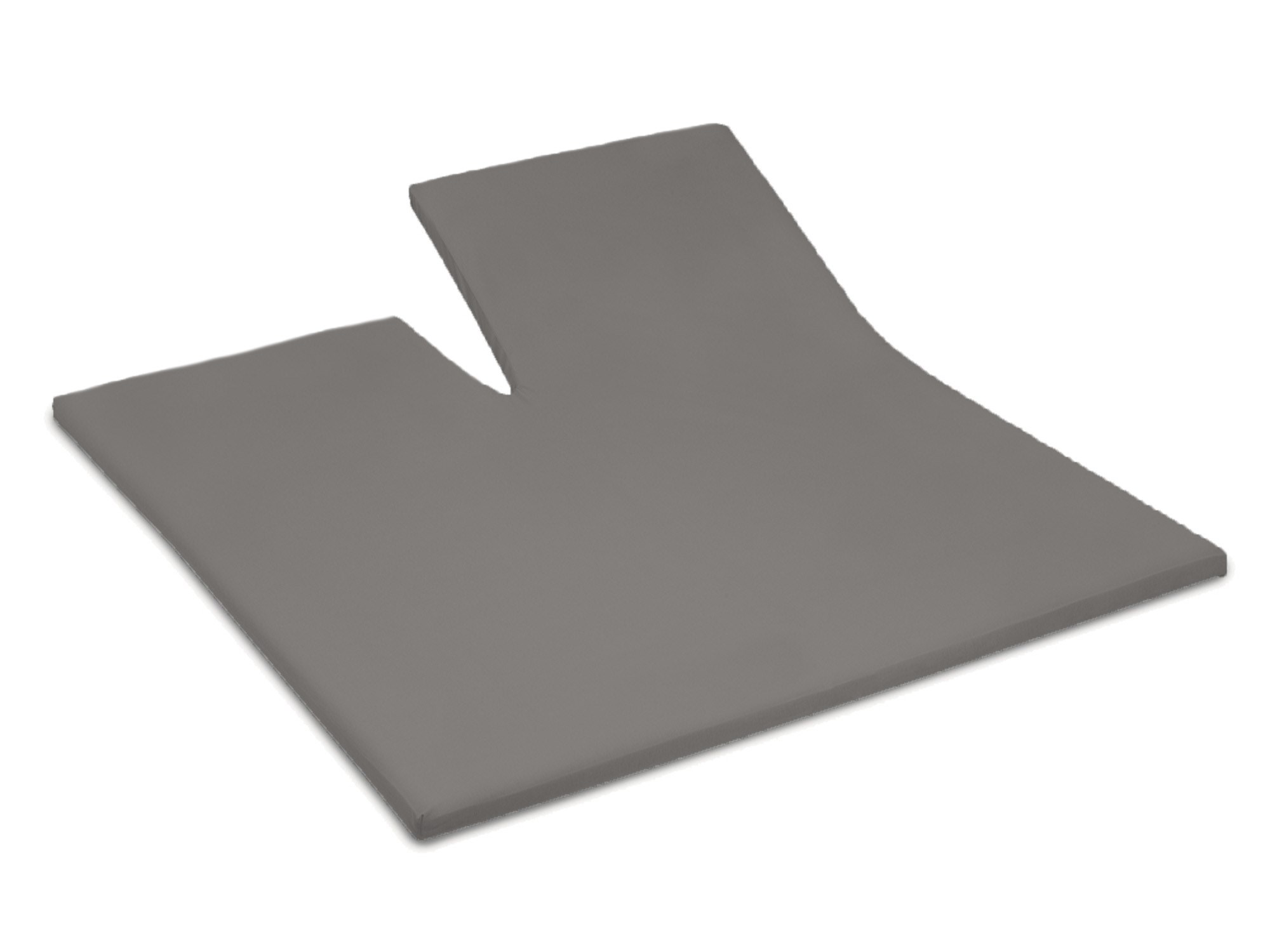 TotaalBED YOON hoeslaken katoensatijn enkele split | donkergrijs | 160 x 220 cm