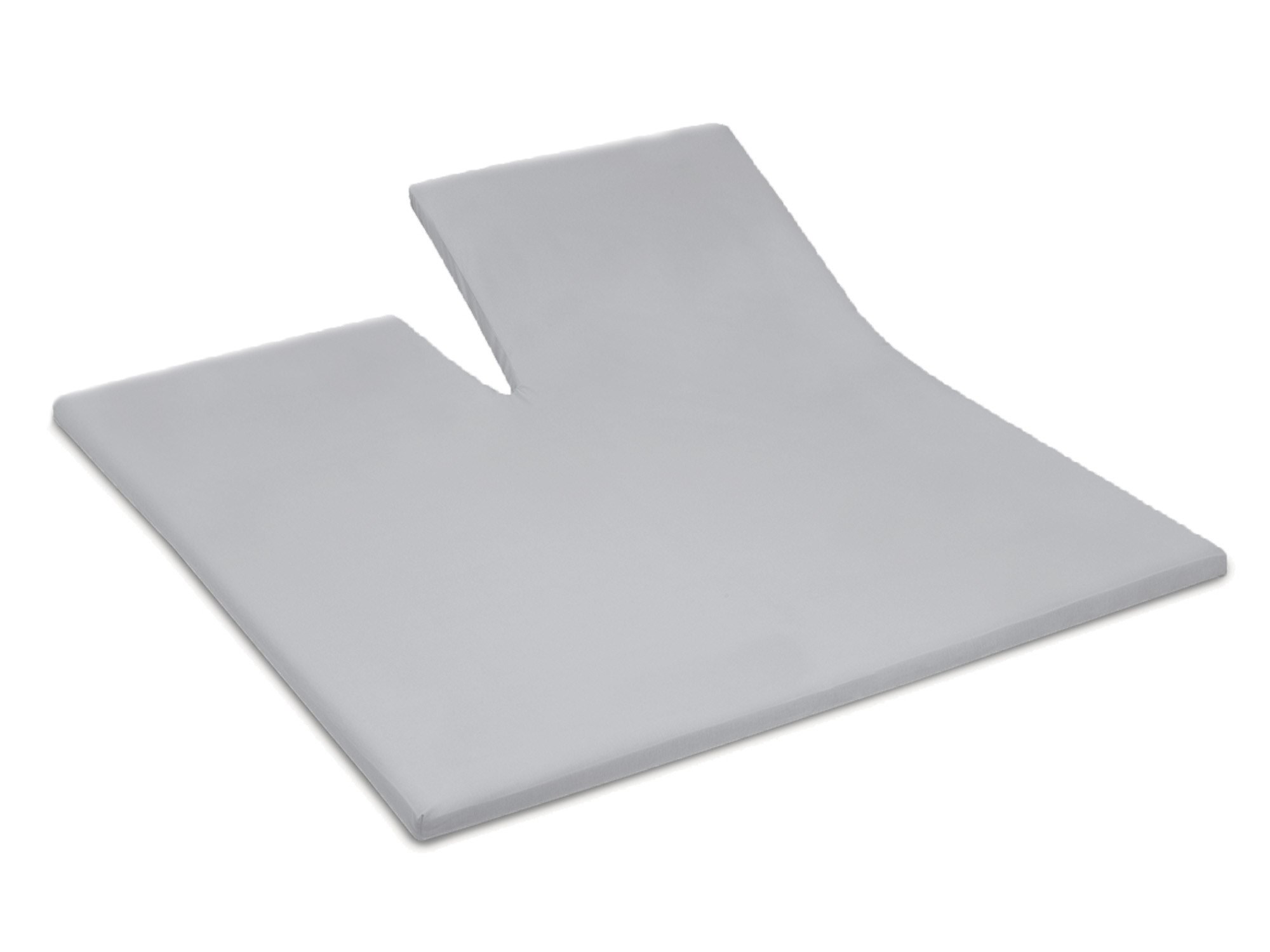 TotaalBED YOON hoeslaken katoensatijn enkele split | zilvergrijs | 200 x 200 cm