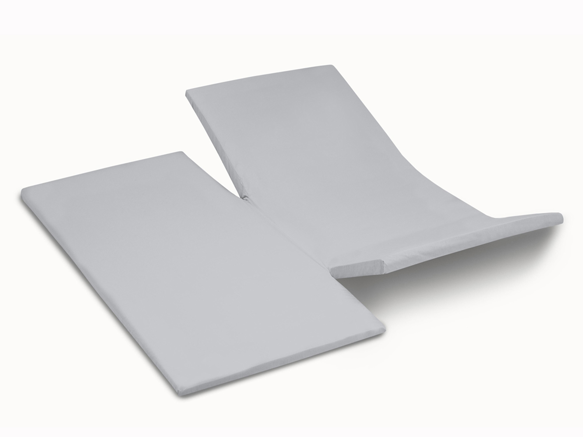 TotaalBED YOON hoeslaken katoensatijn dubbele split | zilvergrijs | 180 x 210 cm