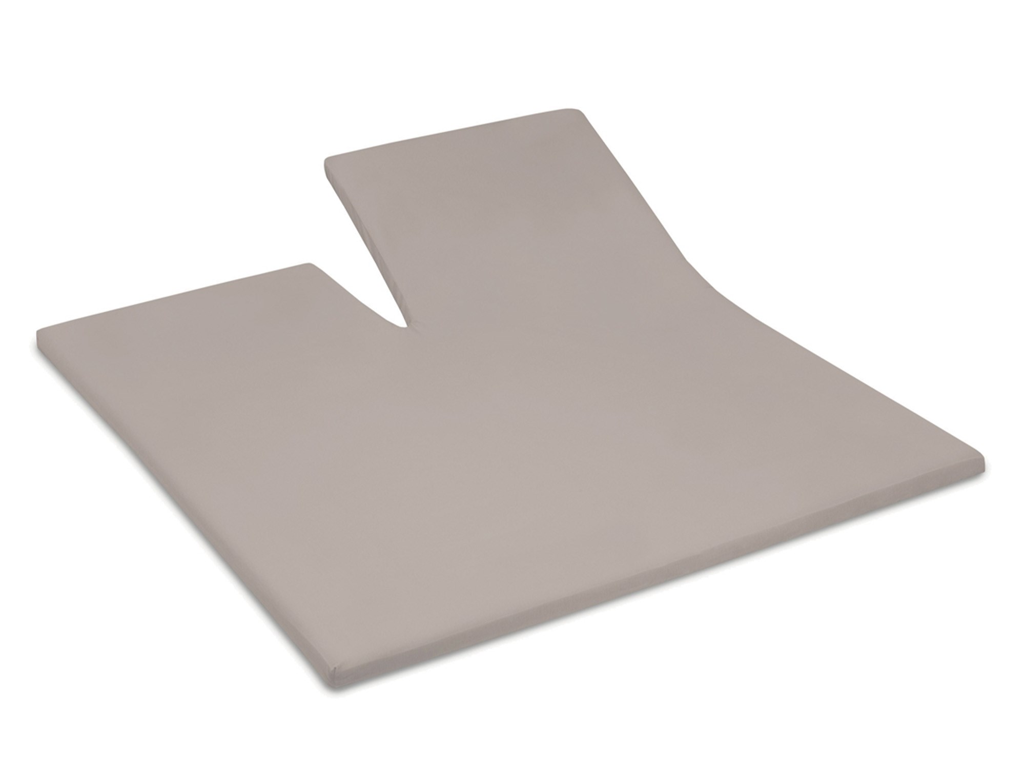 TotaalBED YOON hoeslaken katoensatijn enkele split | taupe | 200 x 200 cm