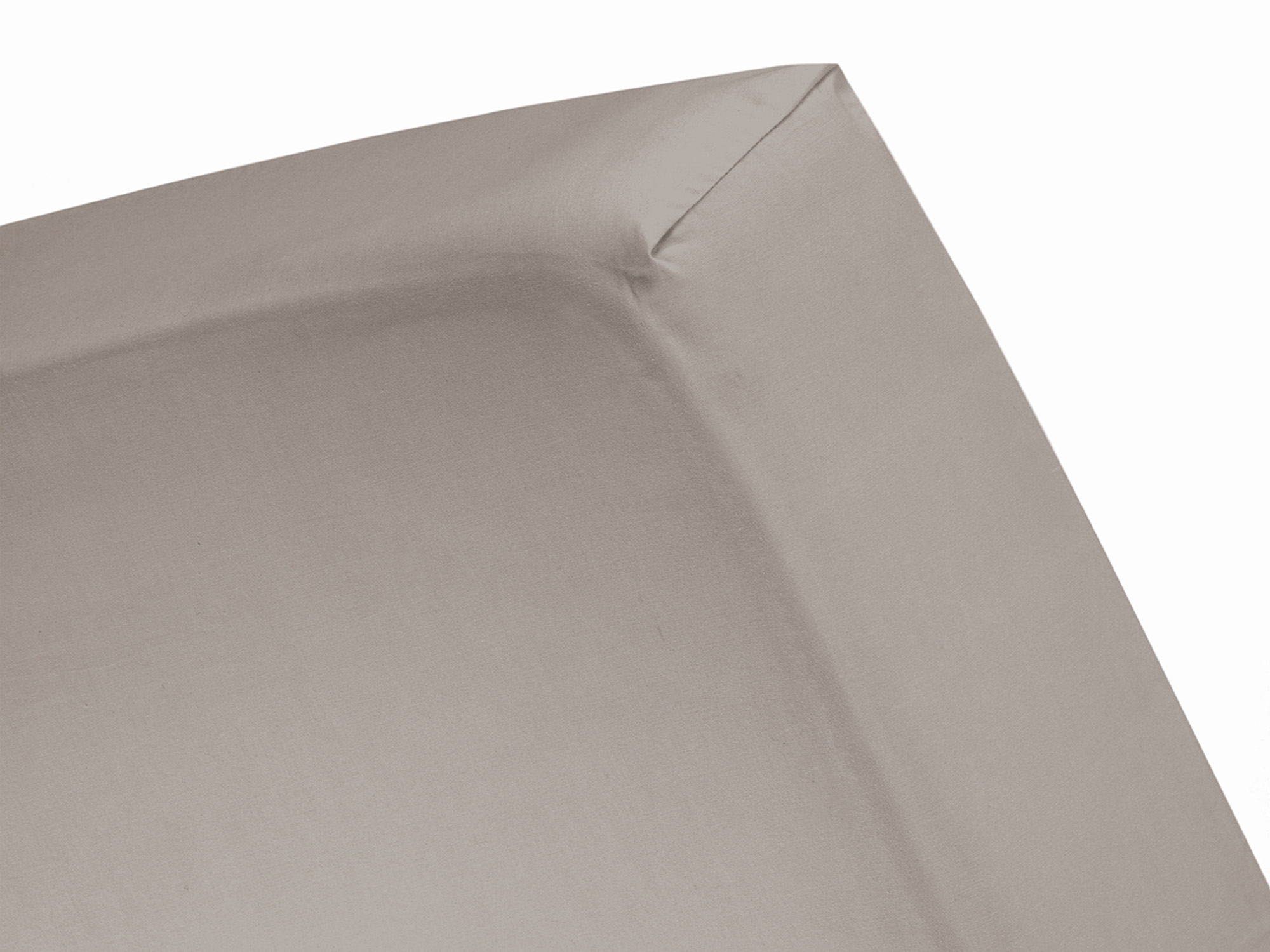 TotaalBED YOON hoeslaken katoensatijn | taupe | 180 x 220 cm