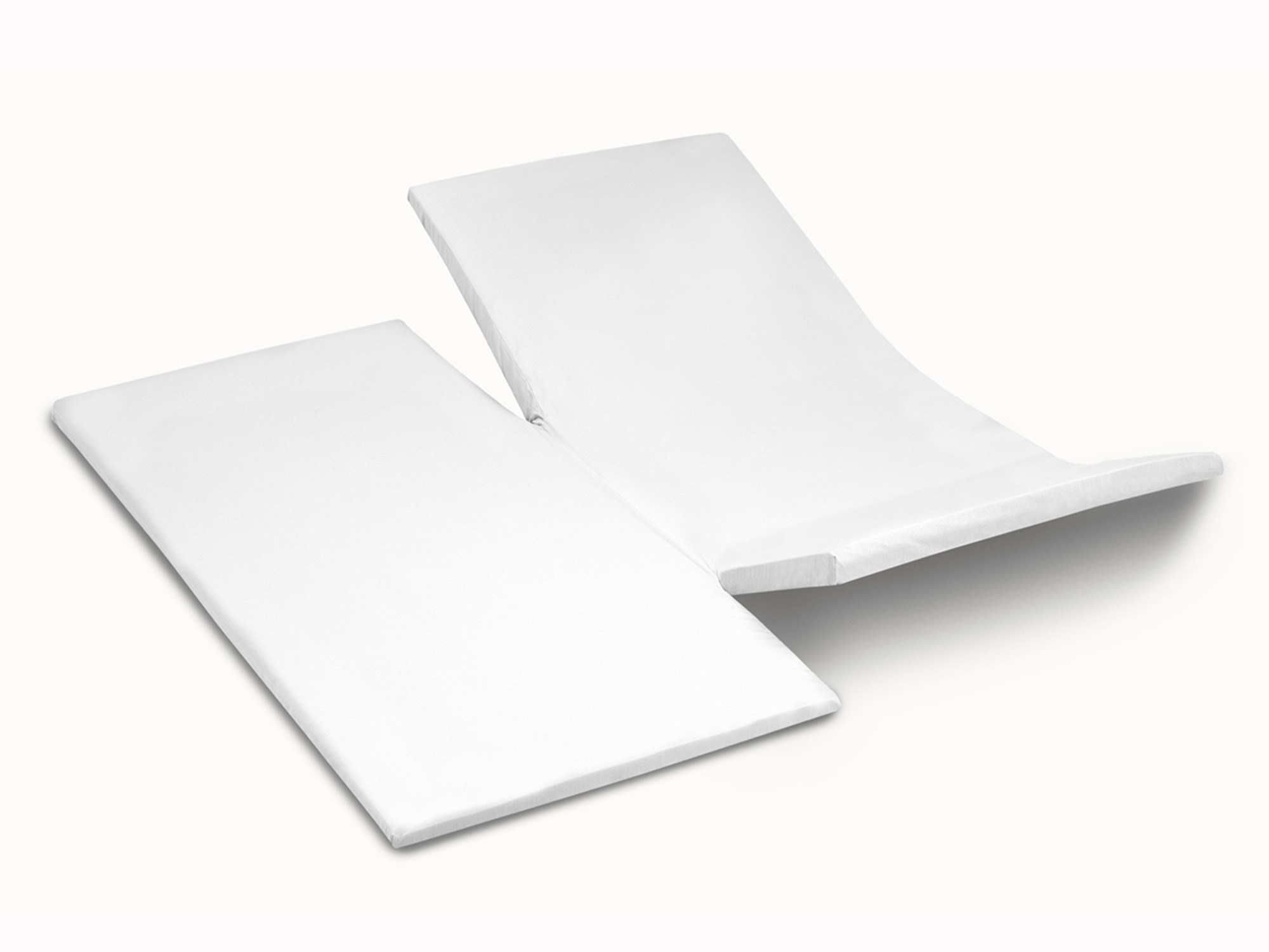 TotaalBED YOON hoeslaken katoensatijn dubbele split | wit | 180 x 210 cm