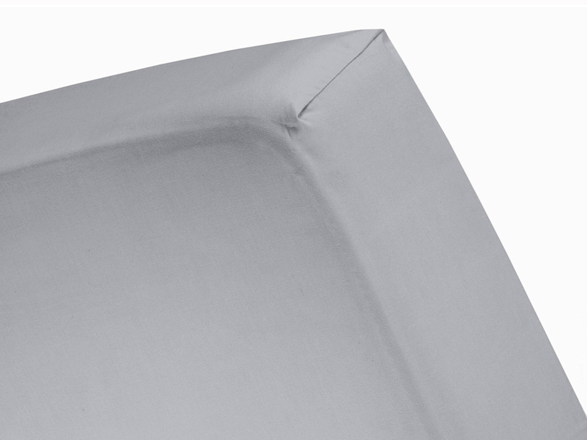 TotaalBED YOON hoeslaken katoensatijn | zilvergrijs | 180 x 220 cm