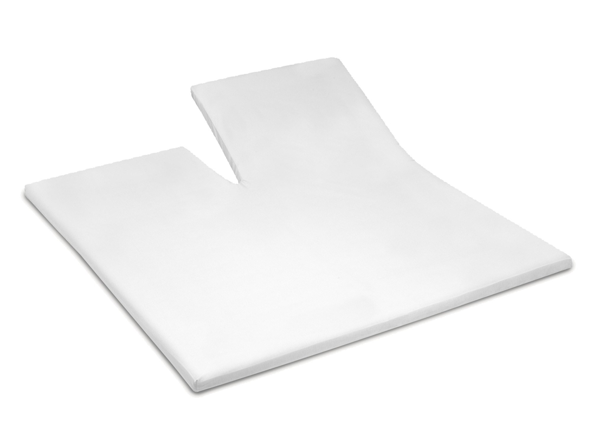 TotaalBED YOON hoeslaken katoensatijn enkele split | wit | 160 x 220 cm