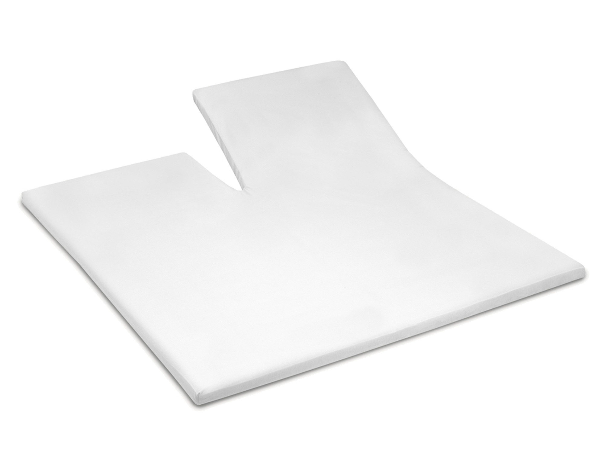 TotaalBED YOON molton katoen | enkele split | Wit | 180 x 210 cm
