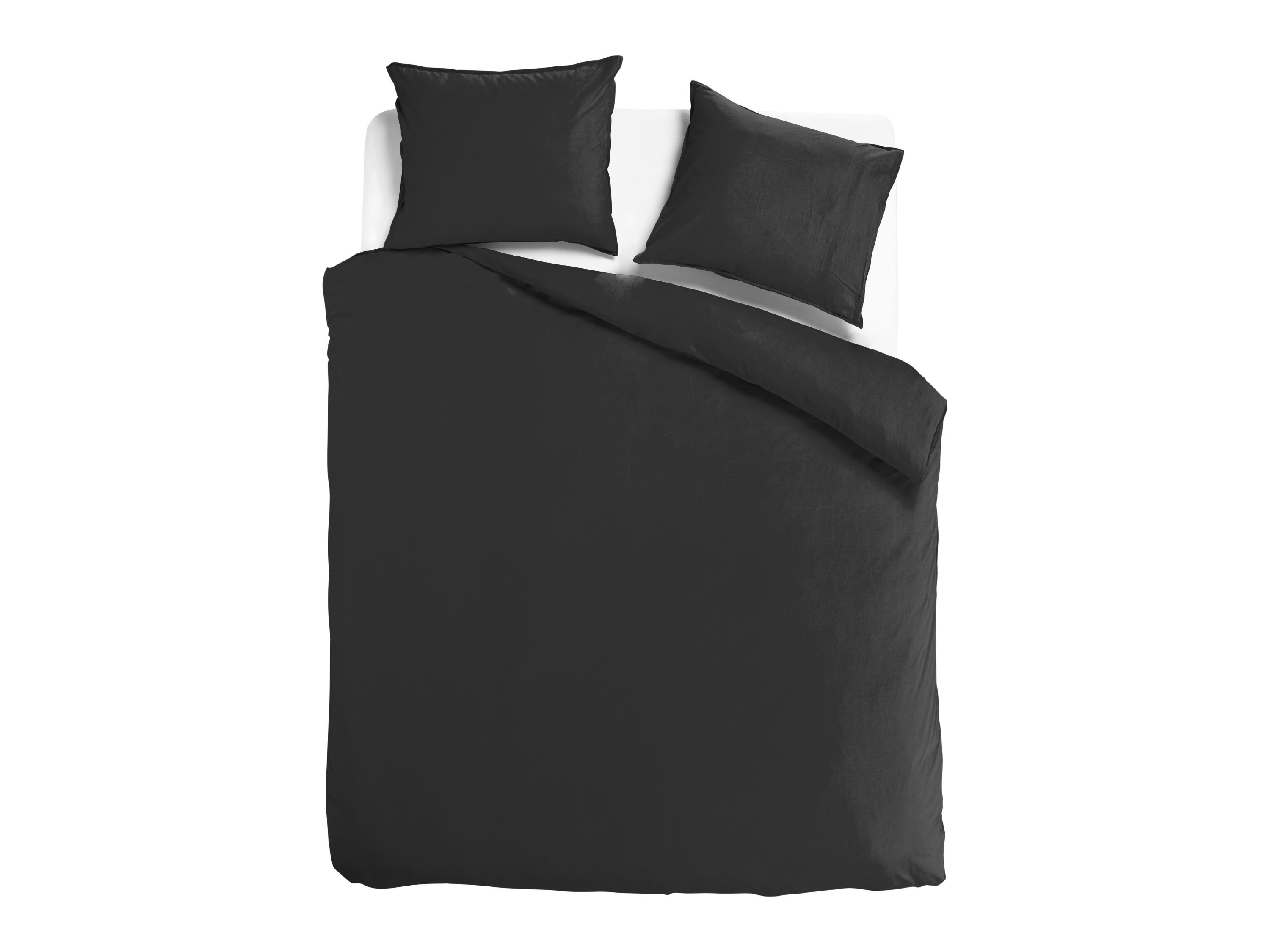 TotaalBED Dekbedovertrek Noa Zwart 140 x 200/220 cm