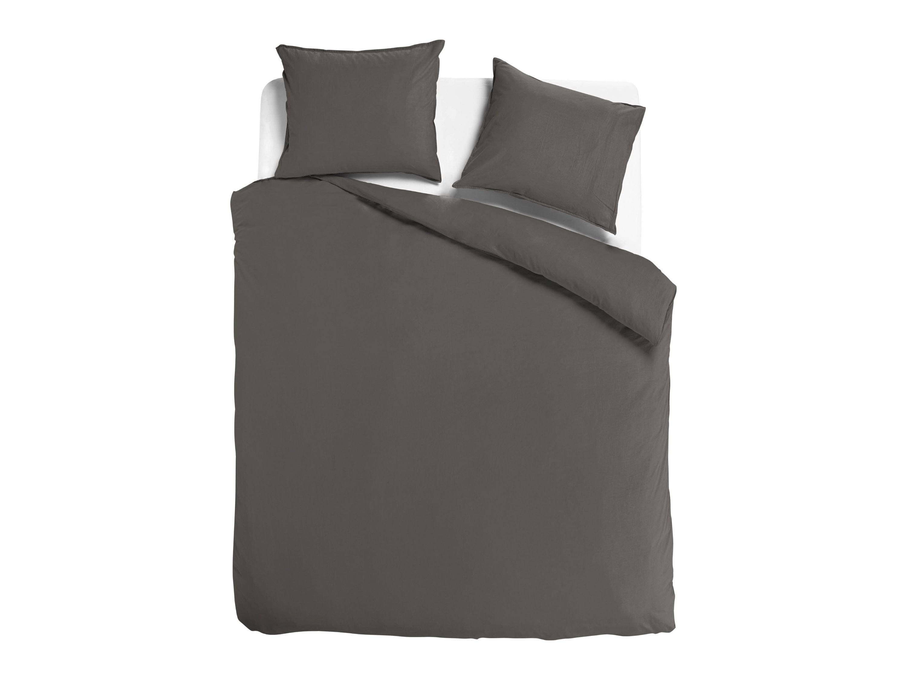 TotaalBED Dekbedovertrek Noa Donkergrijs 200 x 200/220 cm