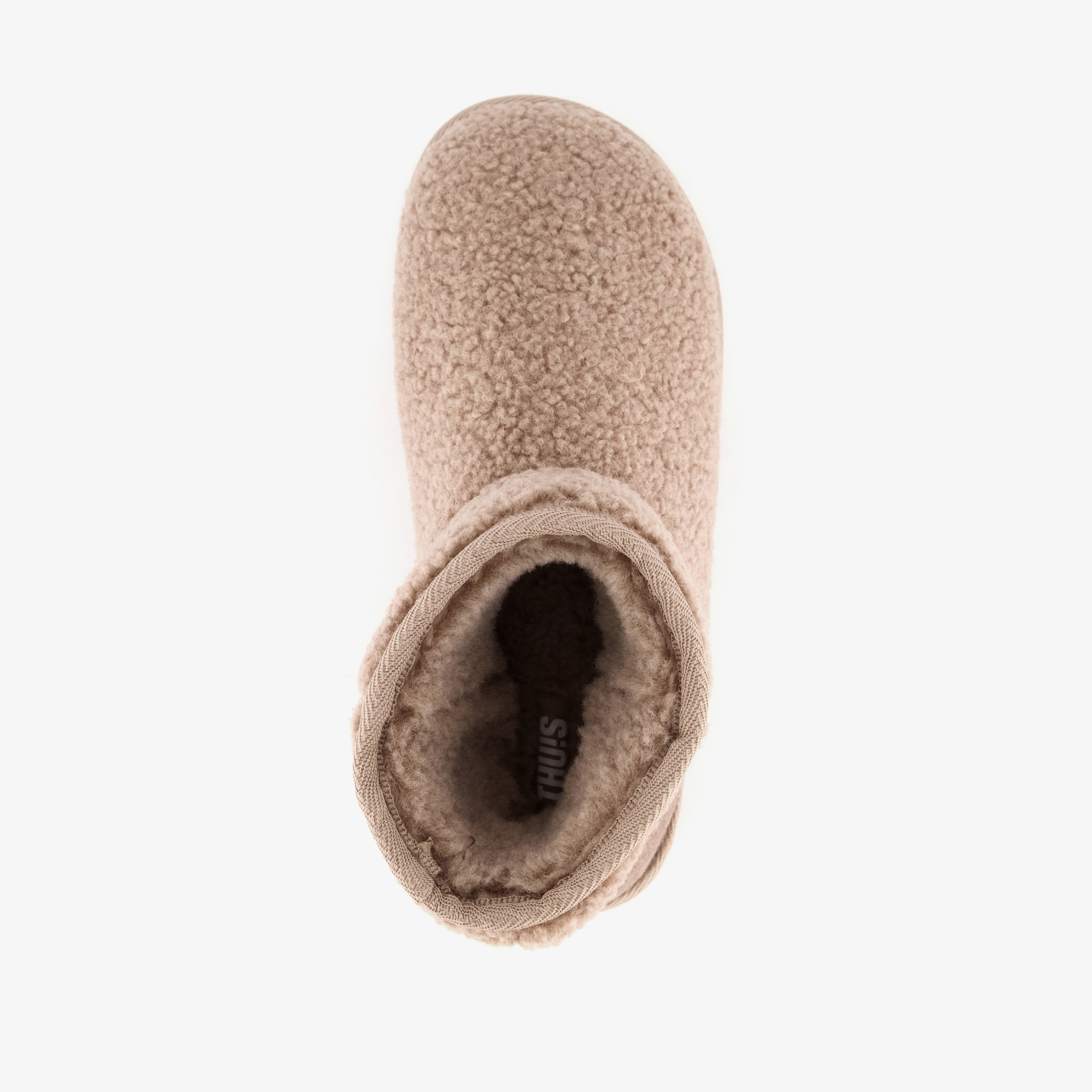 Thu!s gevoerde teddy pantoffels beige dames – foto 4