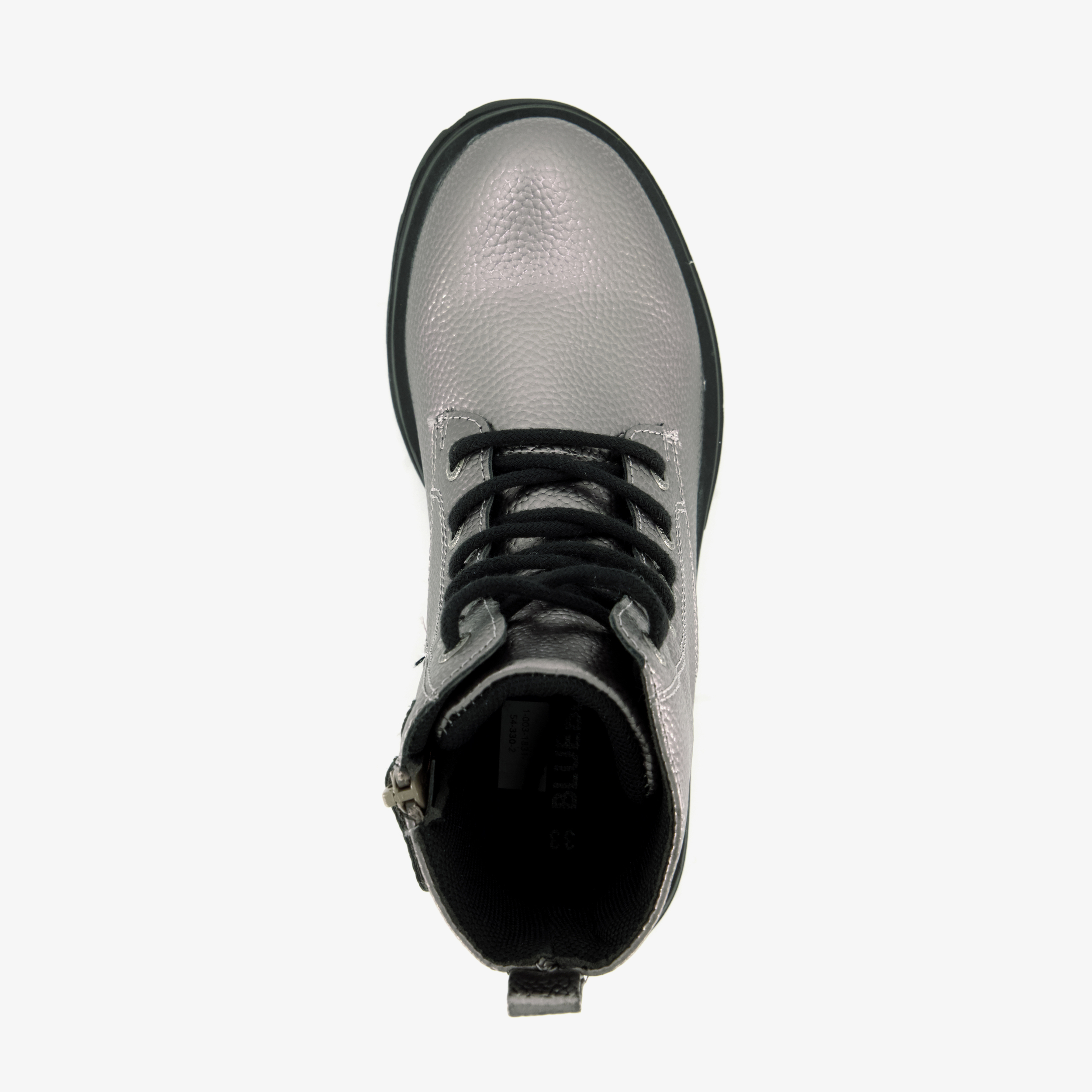 Blue Box metallic meisjes veterboots zilverkleurig – foto 4