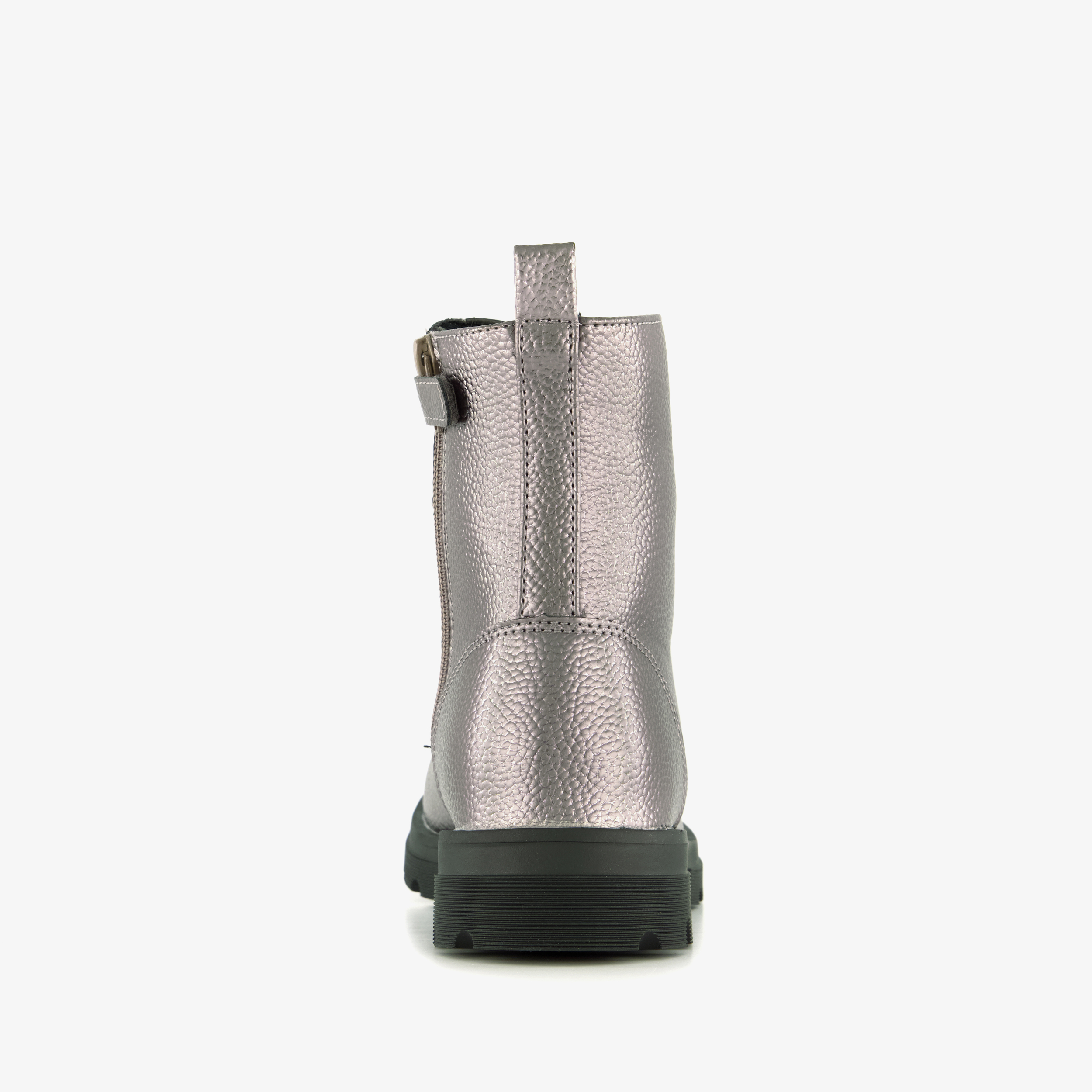 Blue Box metallic meisjes veterboots zilverkleurig – foto 2