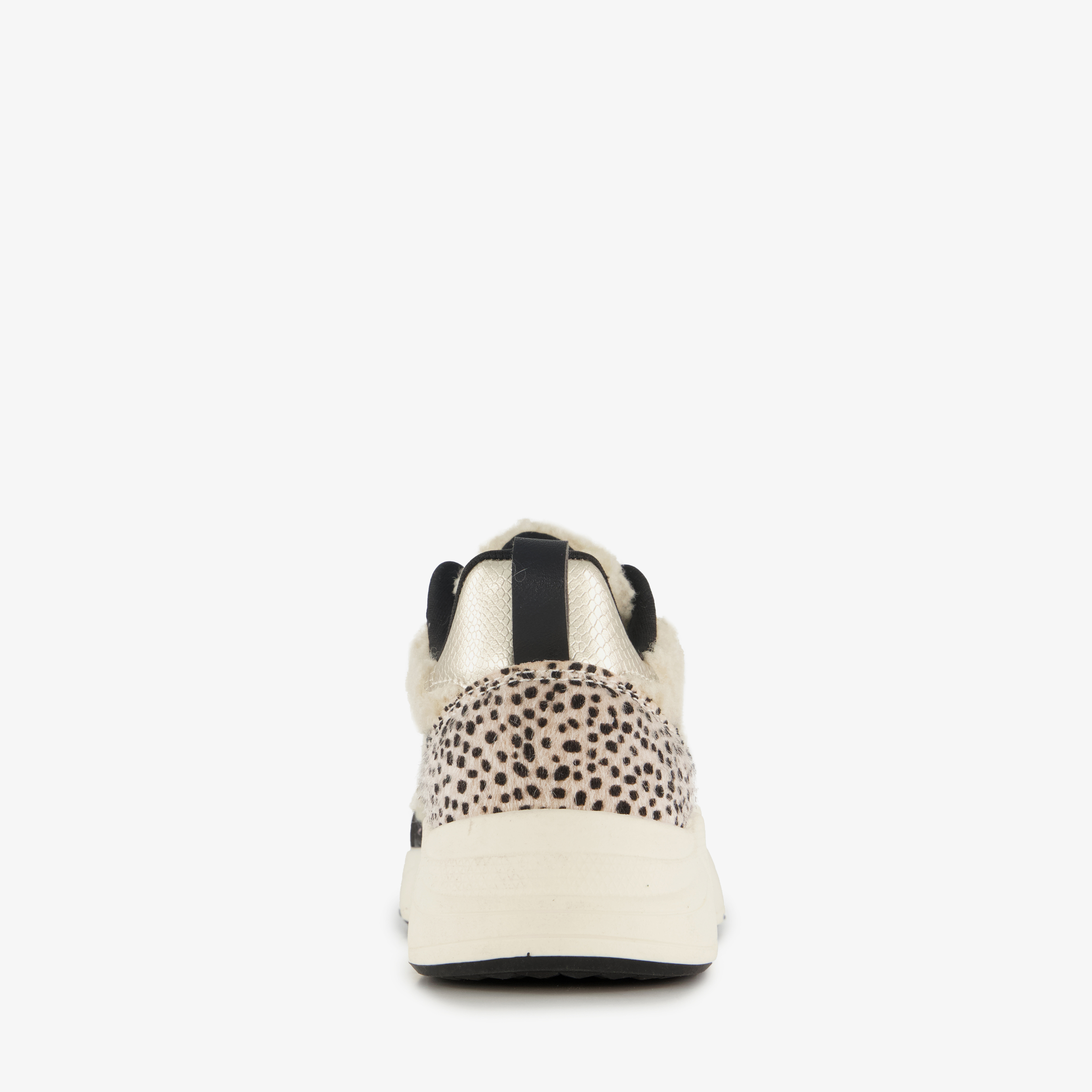 Blue Box meisjes dad sneakers met teddy inzet beige zwart – foto 2