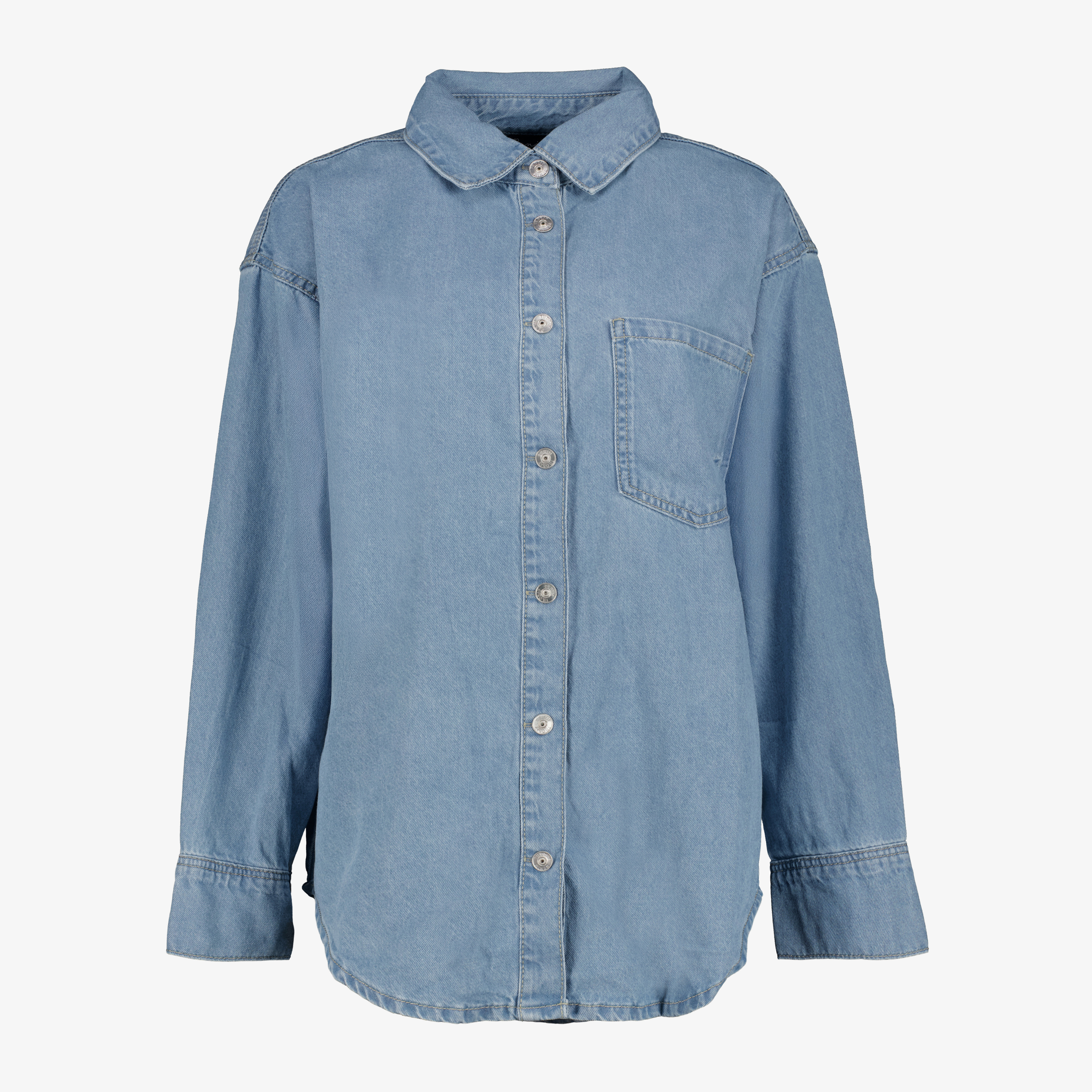 TwoDay denim dames blouse lichtblauw t-shirts & tops