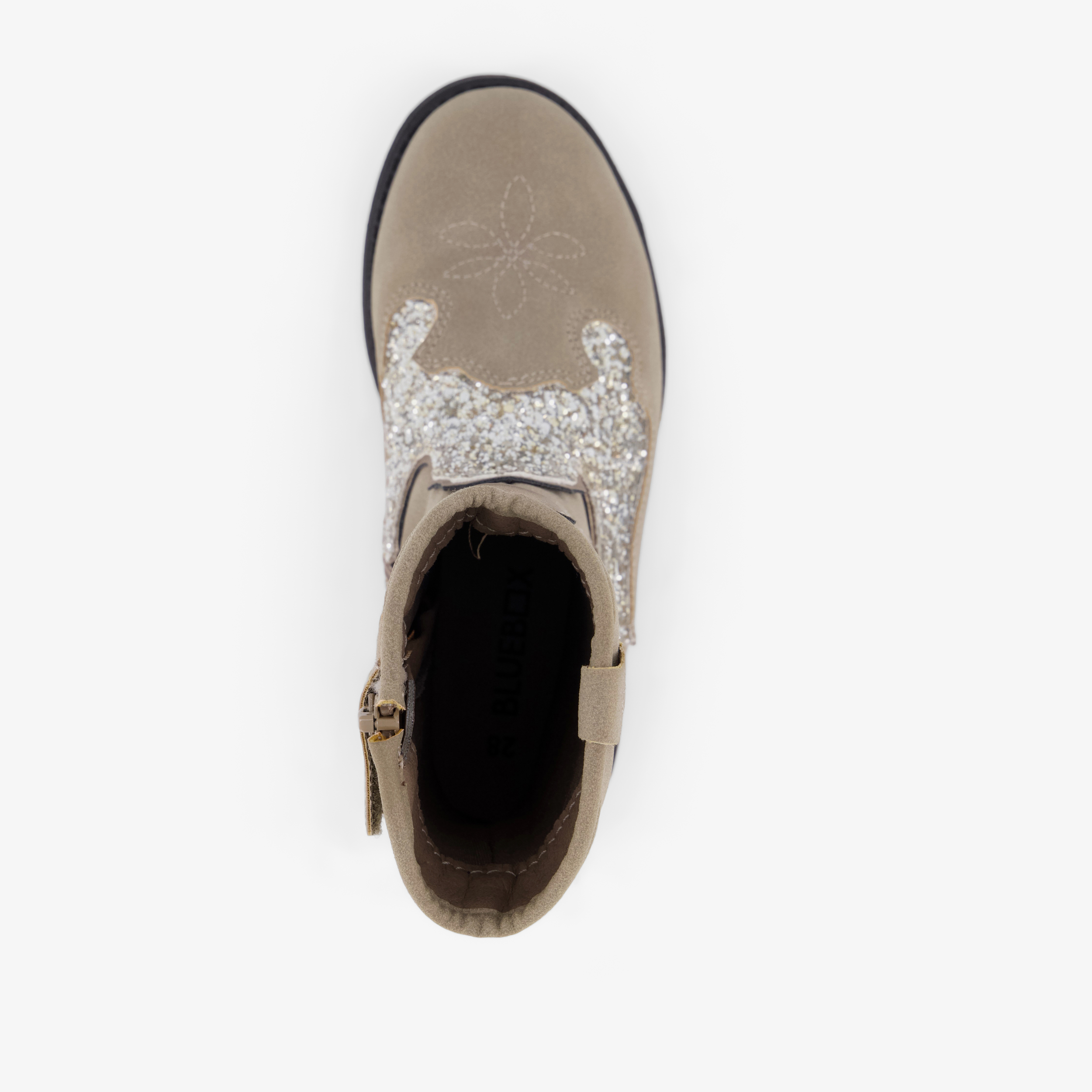 Bleu Box meisjes western boots met glitters beige laarzen – foto 4