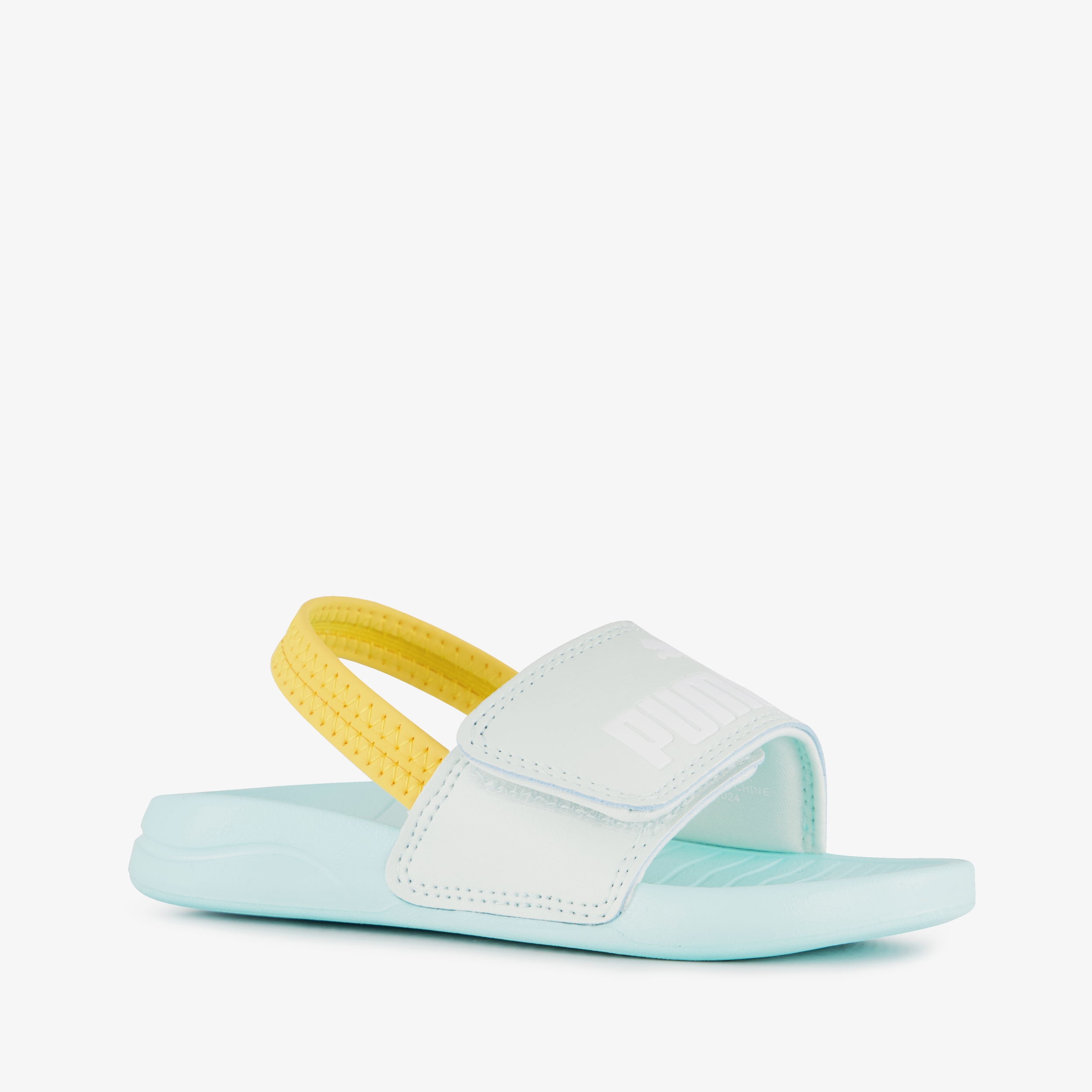 Puma Popcat 20 Backstrap kinder badslippers blauw Puma Popcat 20 Backstrap kinder badslippers blauw