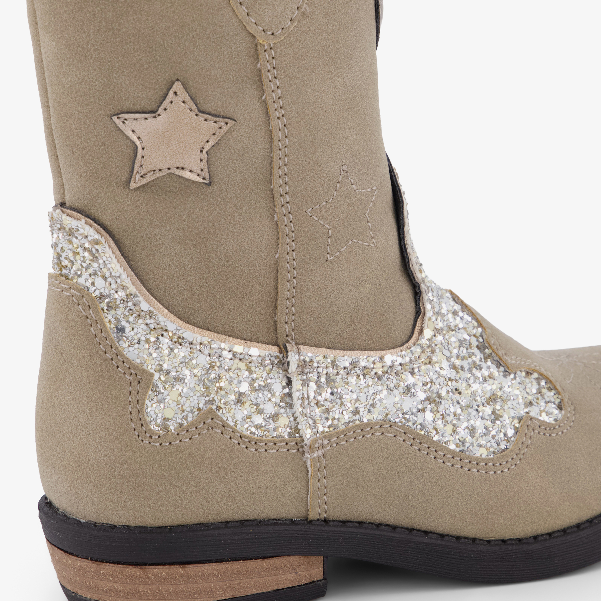 Bleu Box meisjes western boots met glitters beige laarzen – foto 5
