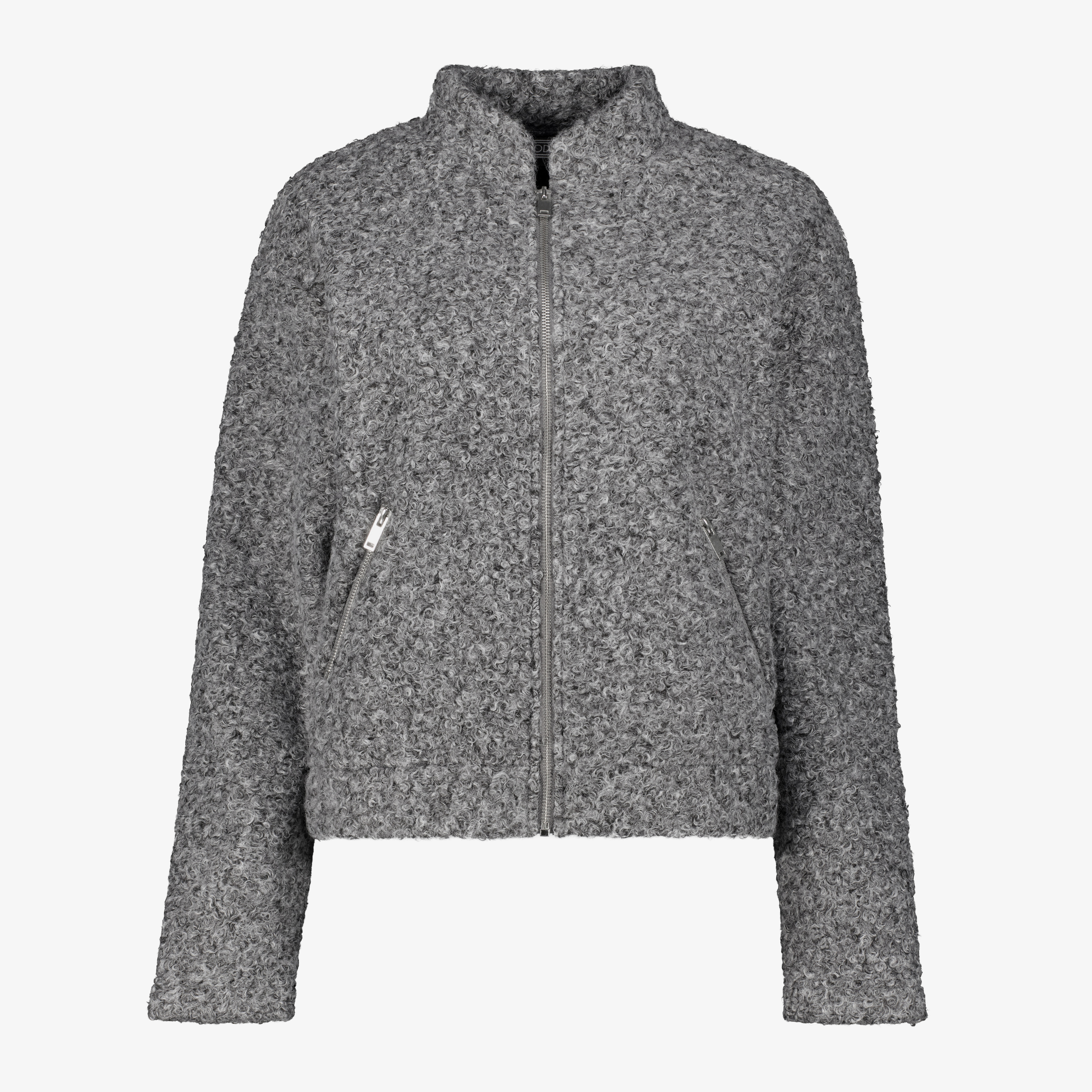TwoDay dames bouclé bomber jas grijs jassen