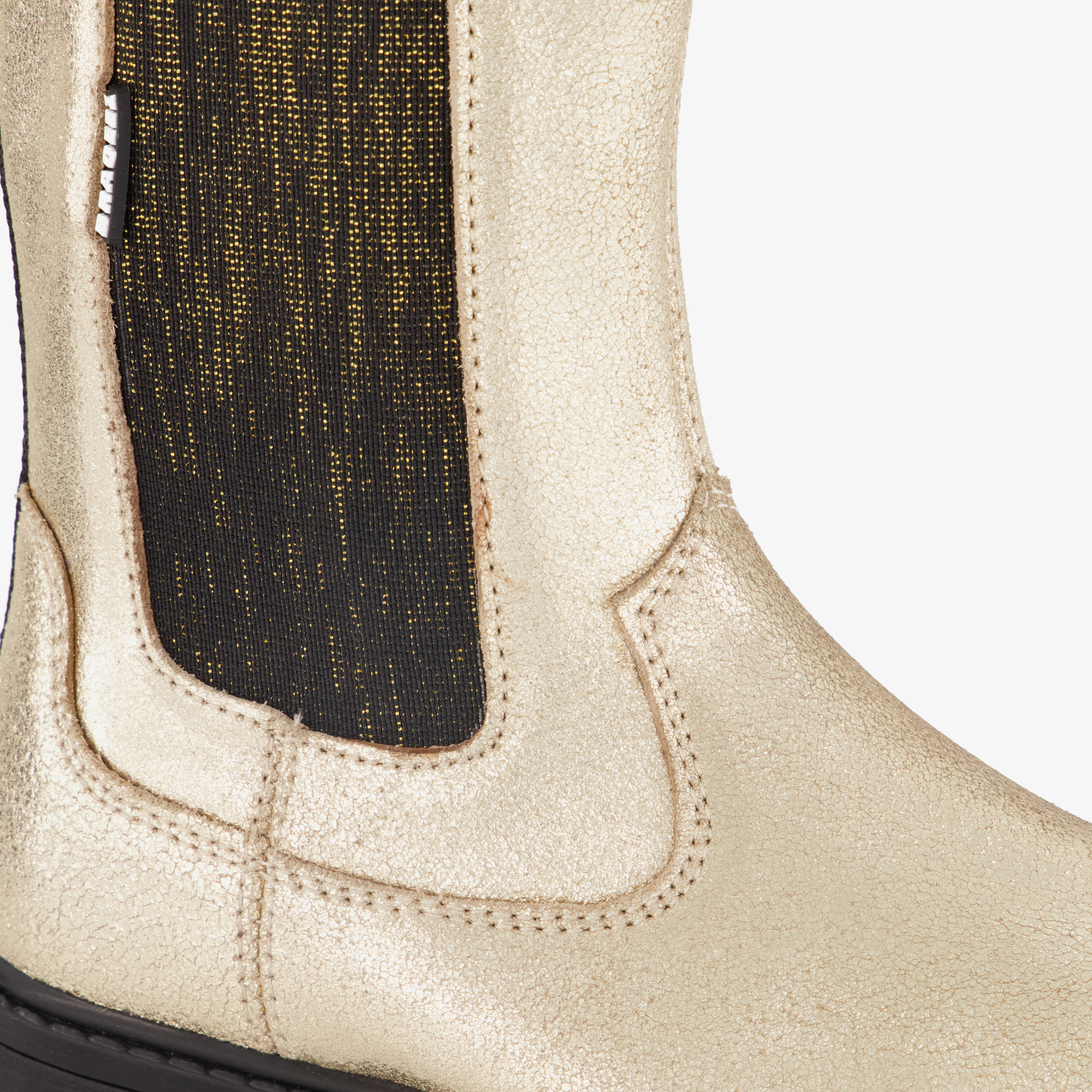 Braqeez leren meisjes Chelsea boots goud – foto 5