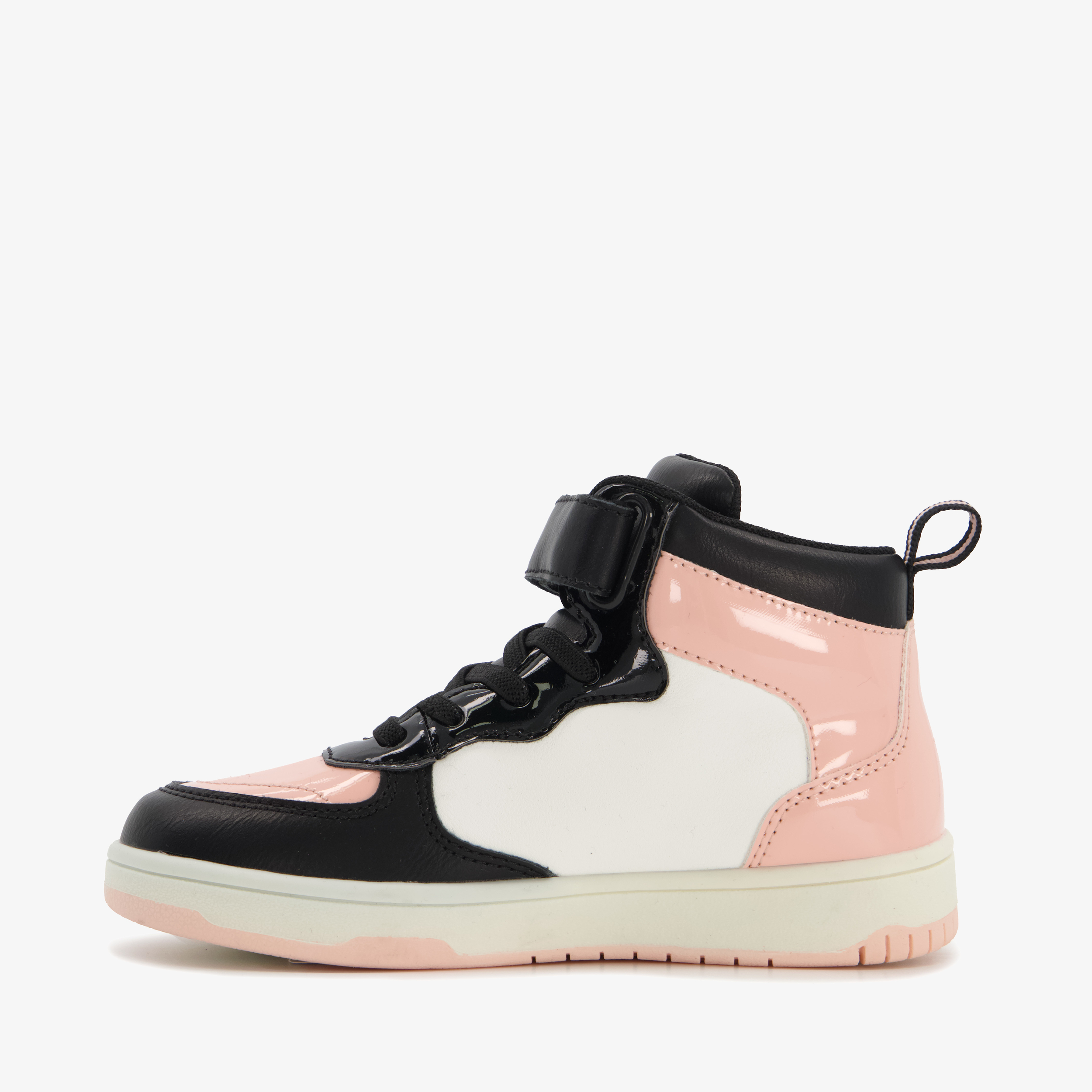 Blue Box hoge meisjes sneakers met lak zwart roze – foto 2