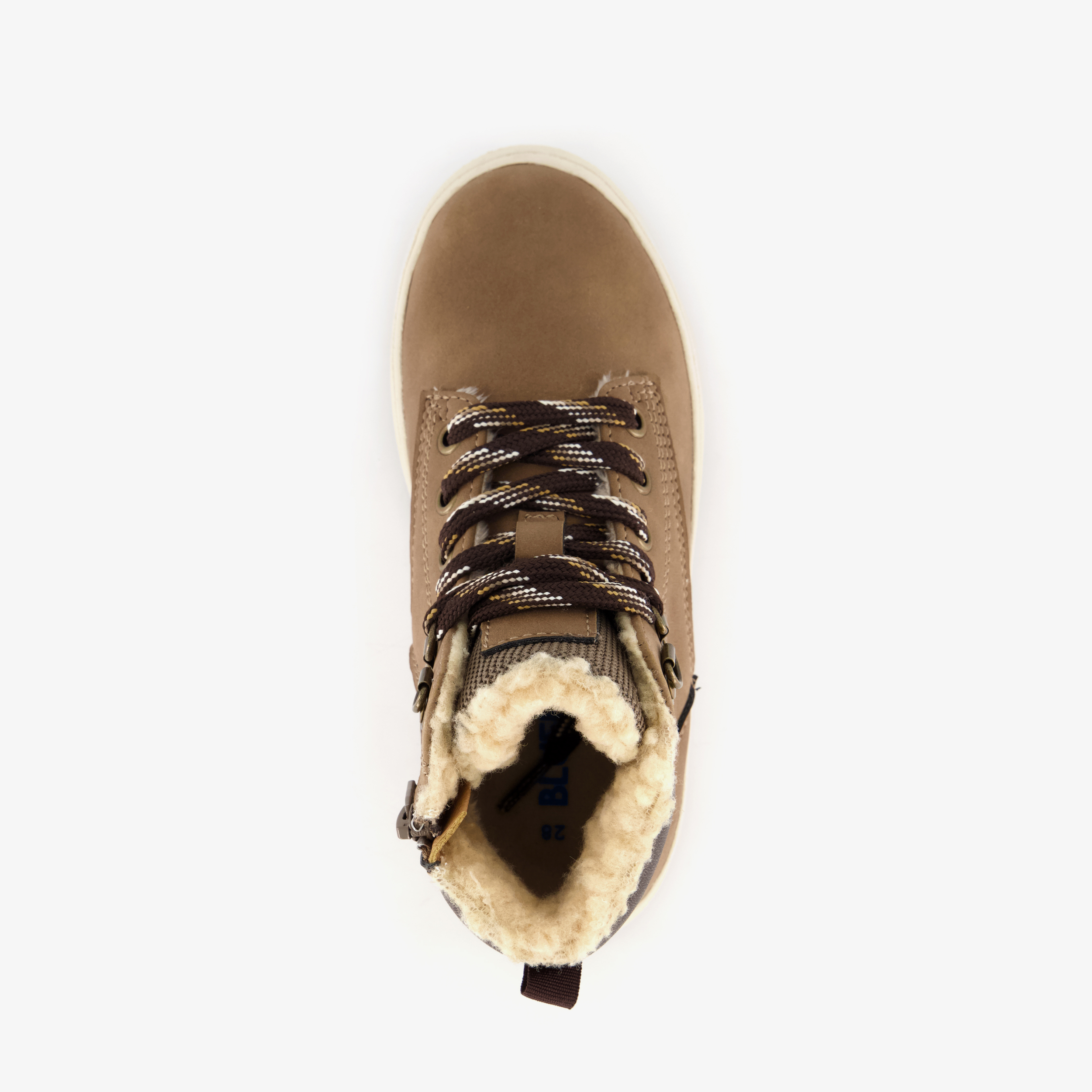 Blue Box hoge jongens sneakers cognac – foto 4