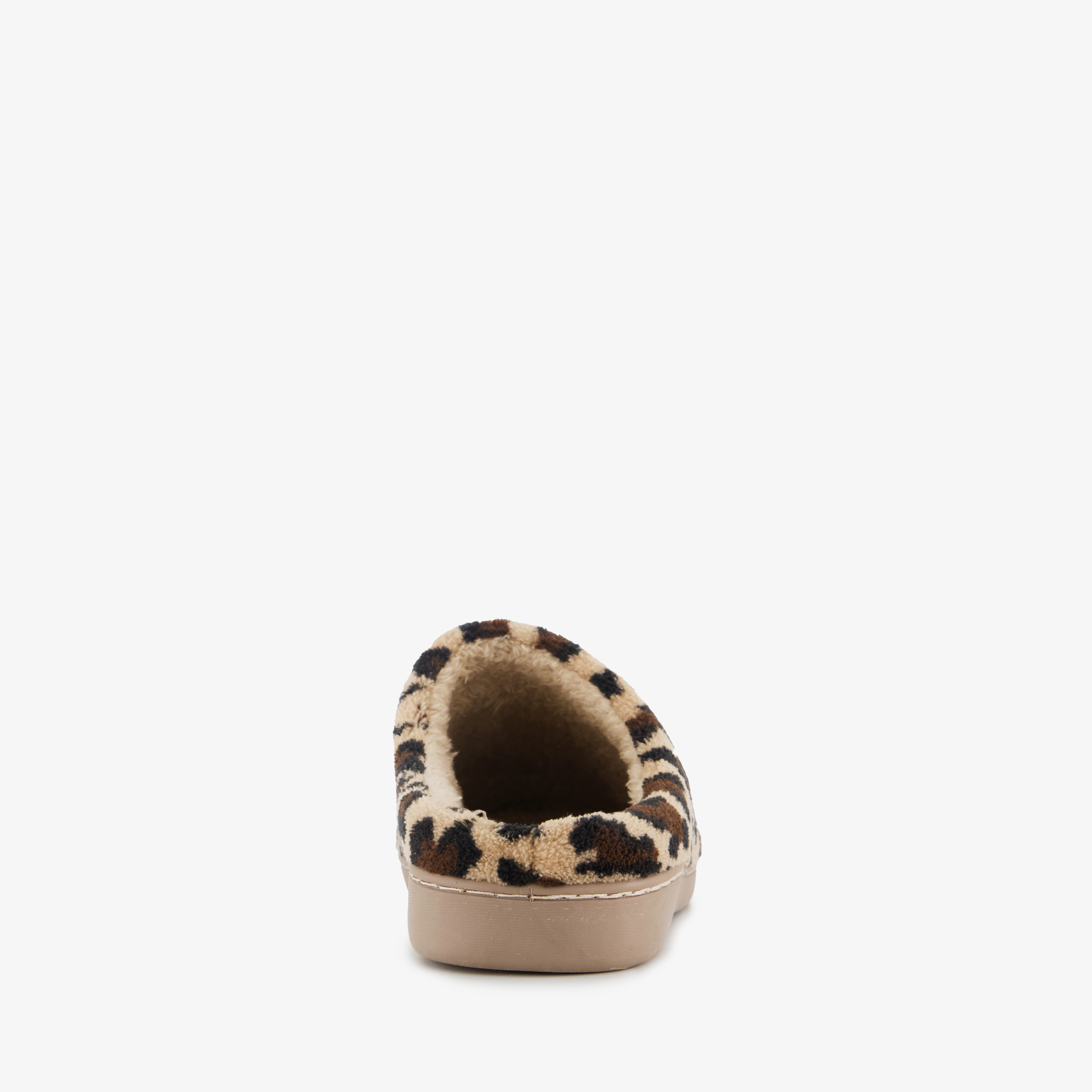 Thu!s dames instap pantoffels met panterprint en een smiley bruin – foto 2