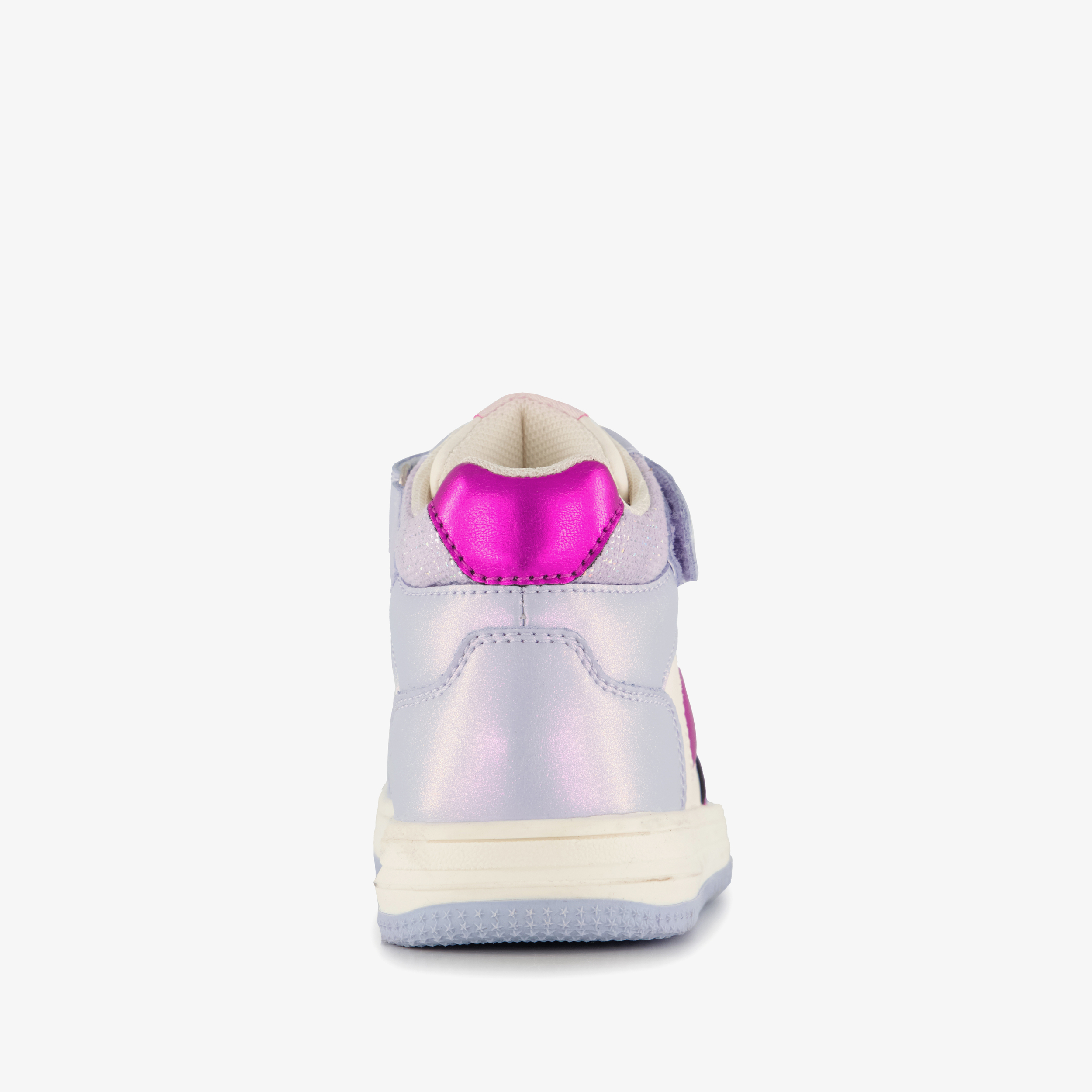 Blue Box hoge meisjes sneakers met hartje lila – foto 2