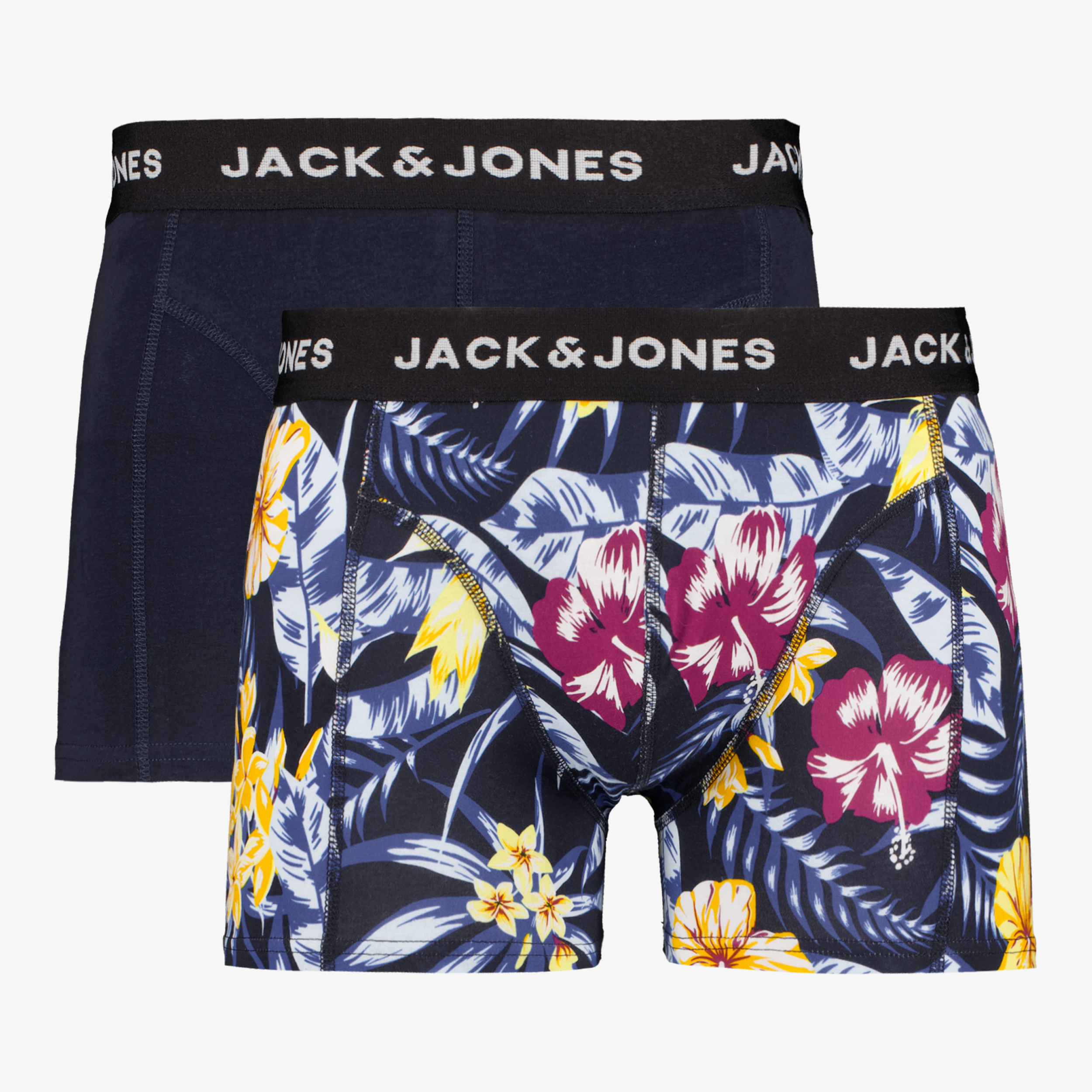 Jack & Jones 2-pack heren boxershorts bloemenprint nachtmode & ondergoed