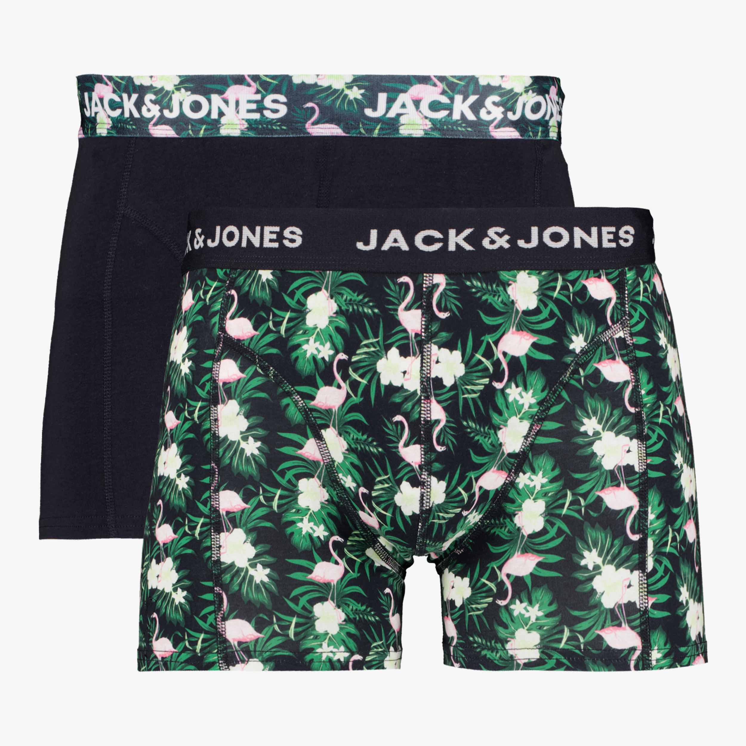 Jack & Jones 2-pack heren boxershorts met flamingo nachtmode & ondergoed