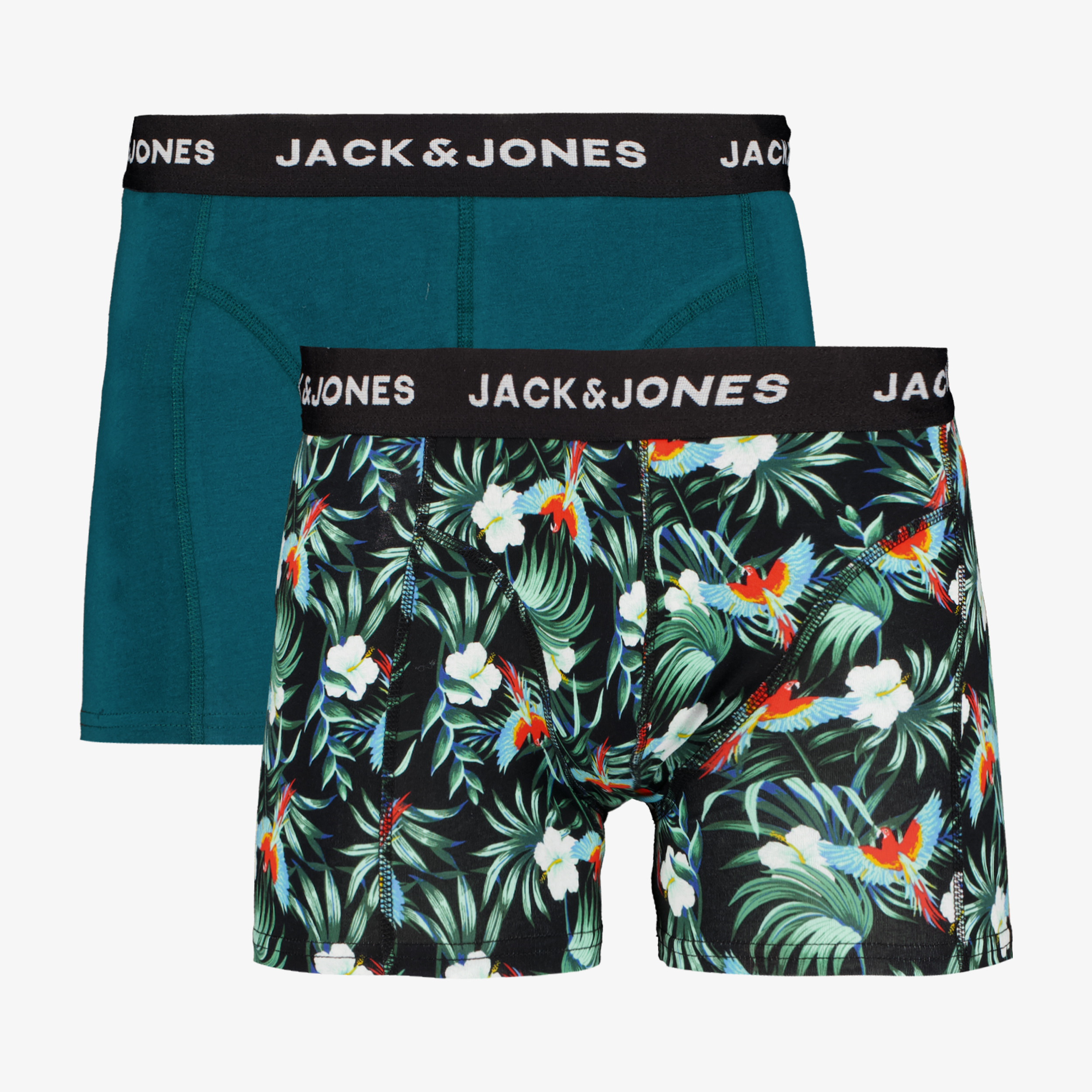 Jack & Jones 2-pack heren boxershorts bloemenprint nachtmode & ondergoed