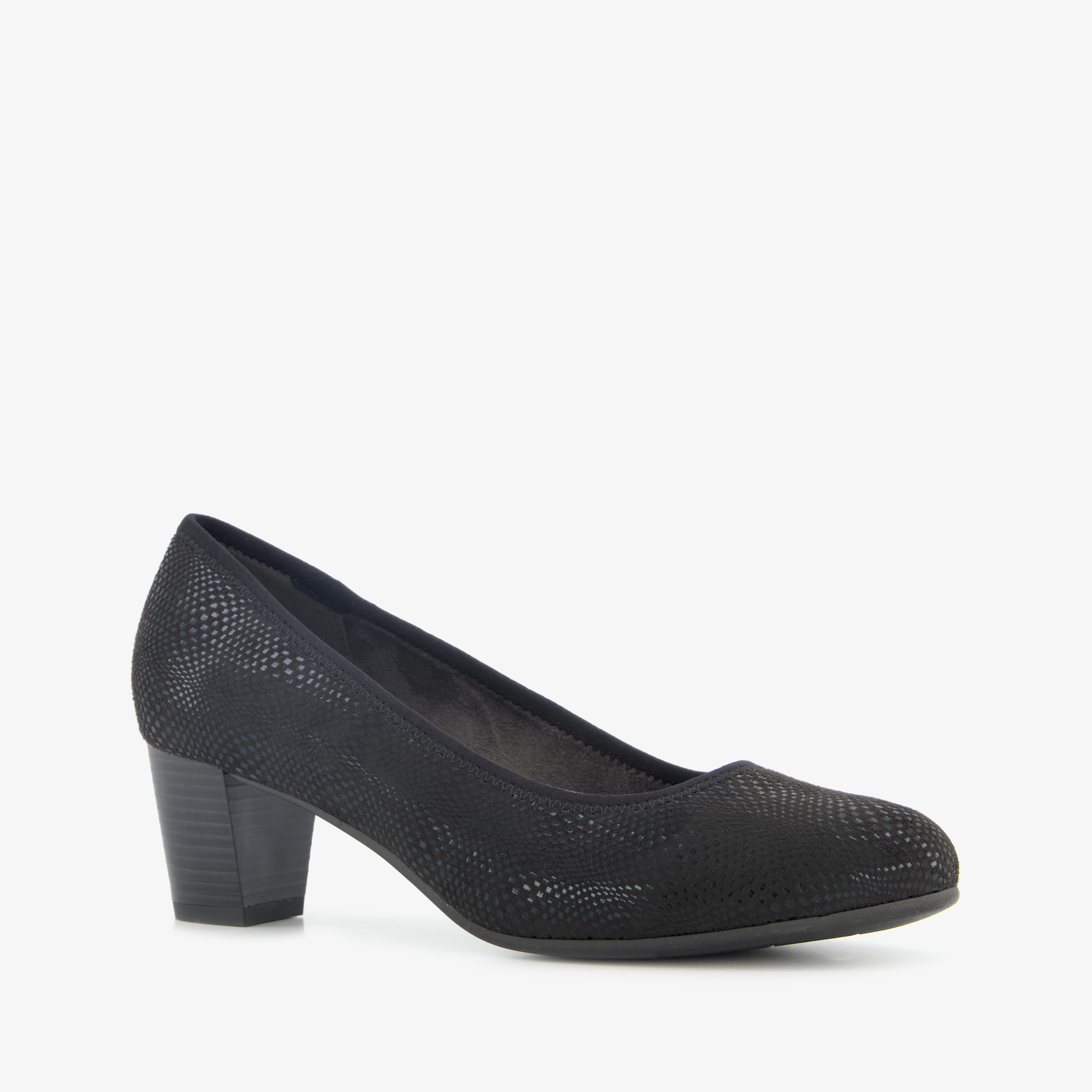 Softline dames pumps met H leest zwart