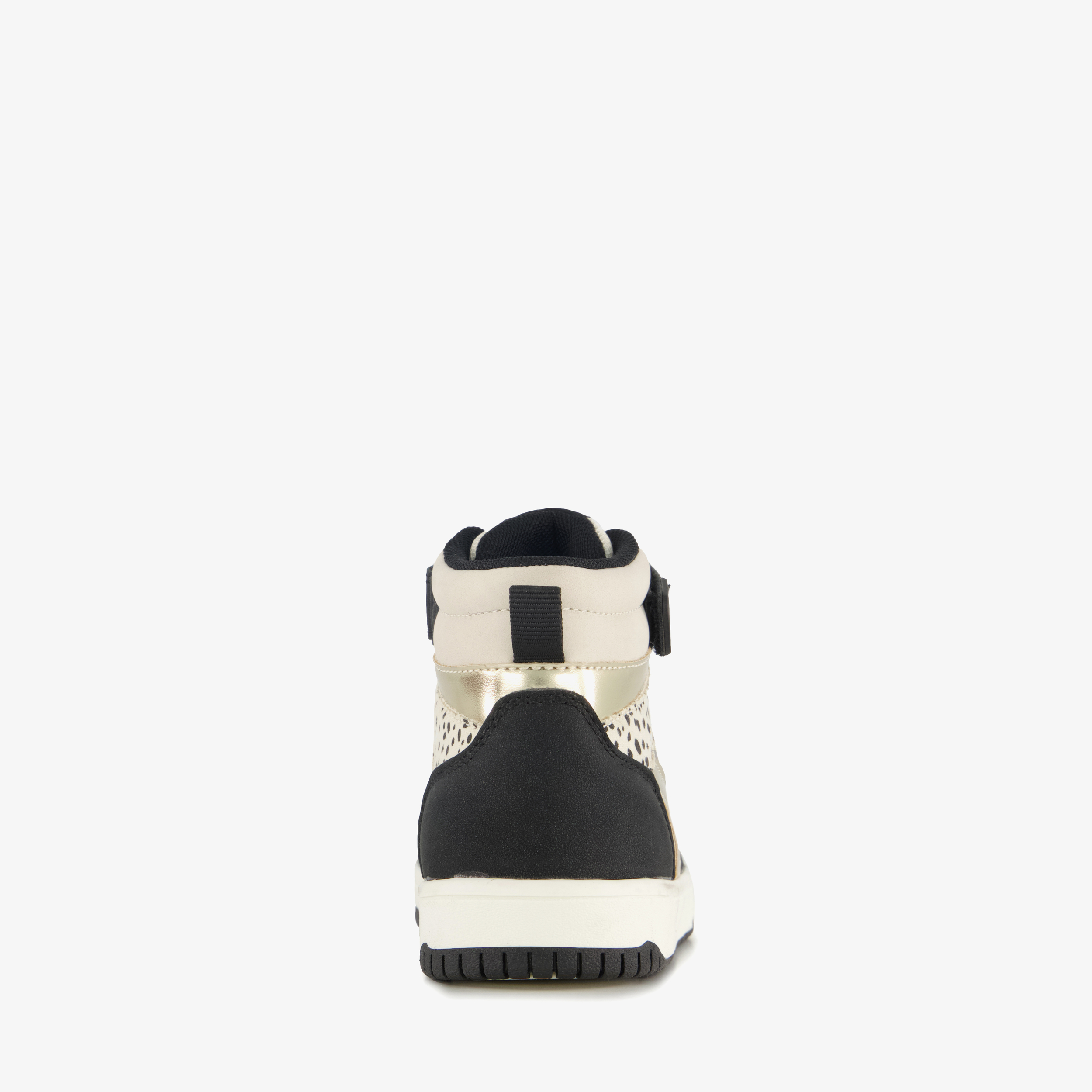 Blue Box hoge meisjes sneakers met panterprint details zwart beige – foto 2