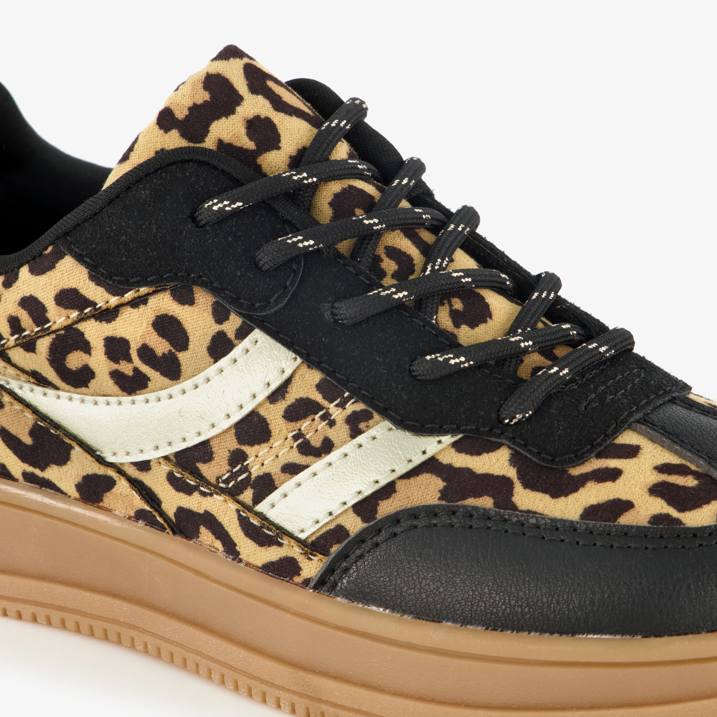 Blue Box meisjes sneakers met panterprint bruin zwart – foto 5