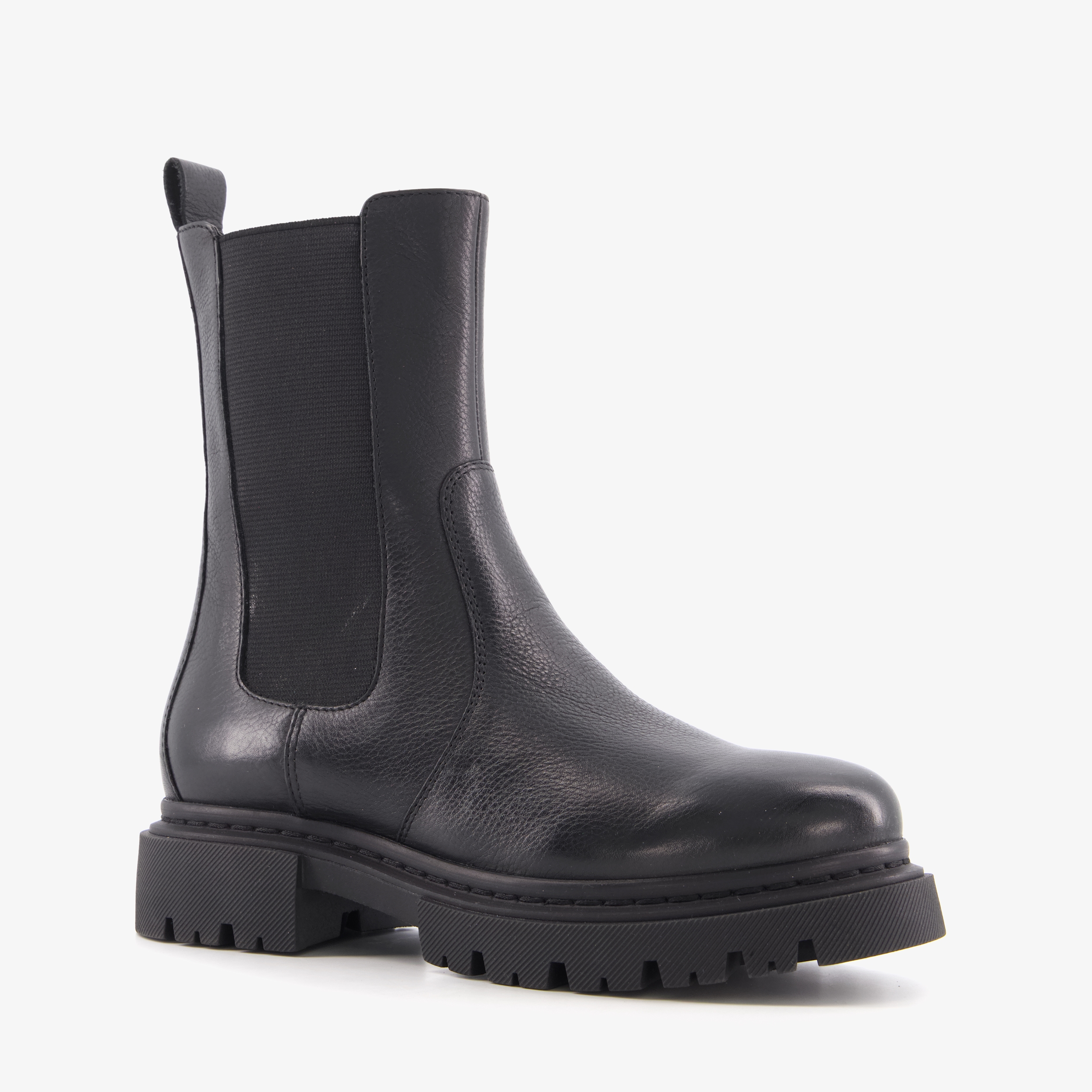 Harper leren dames Chelsea boots zwart