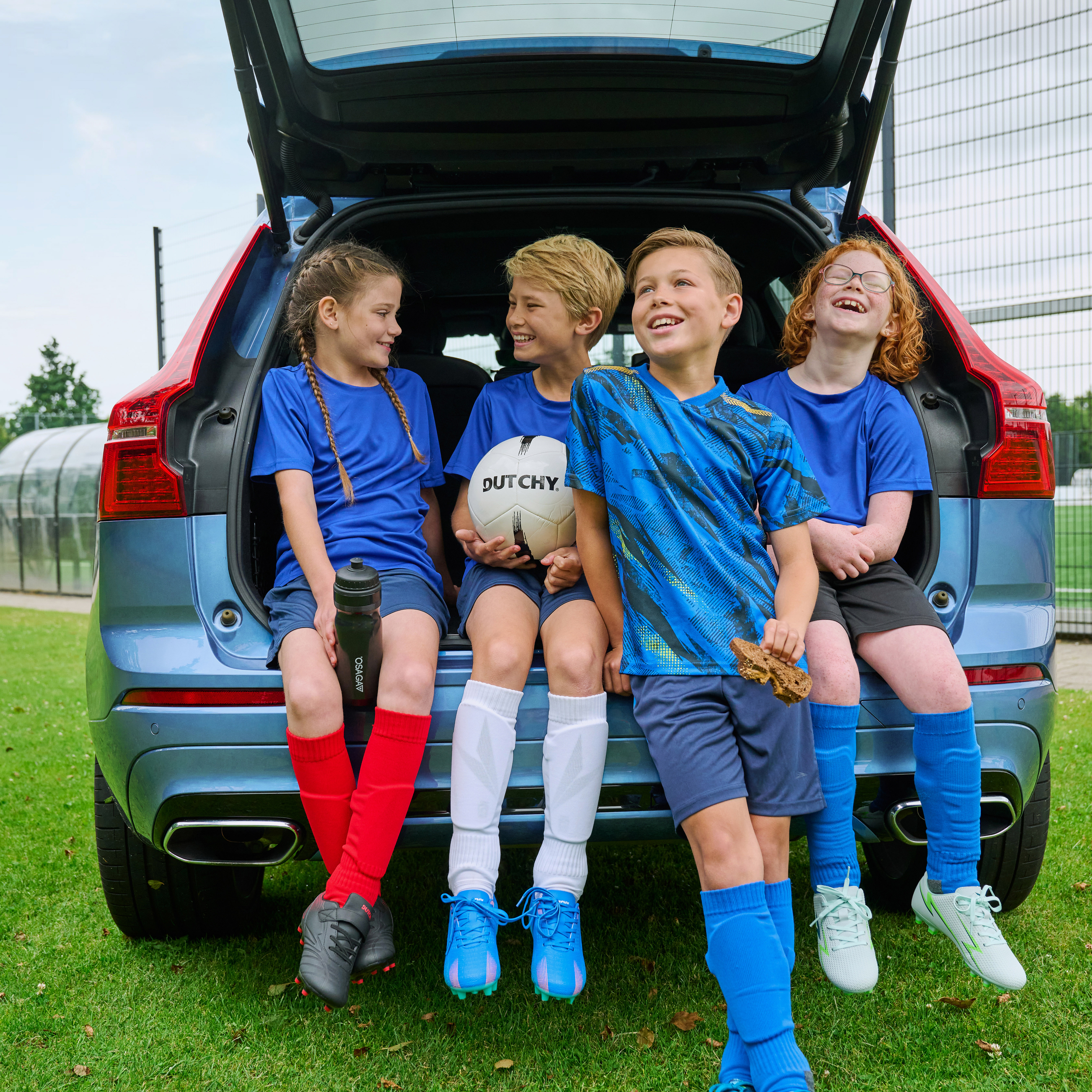 Dutchy Dry jongens voetbal T-shirt blauw sport & spel – foto 3