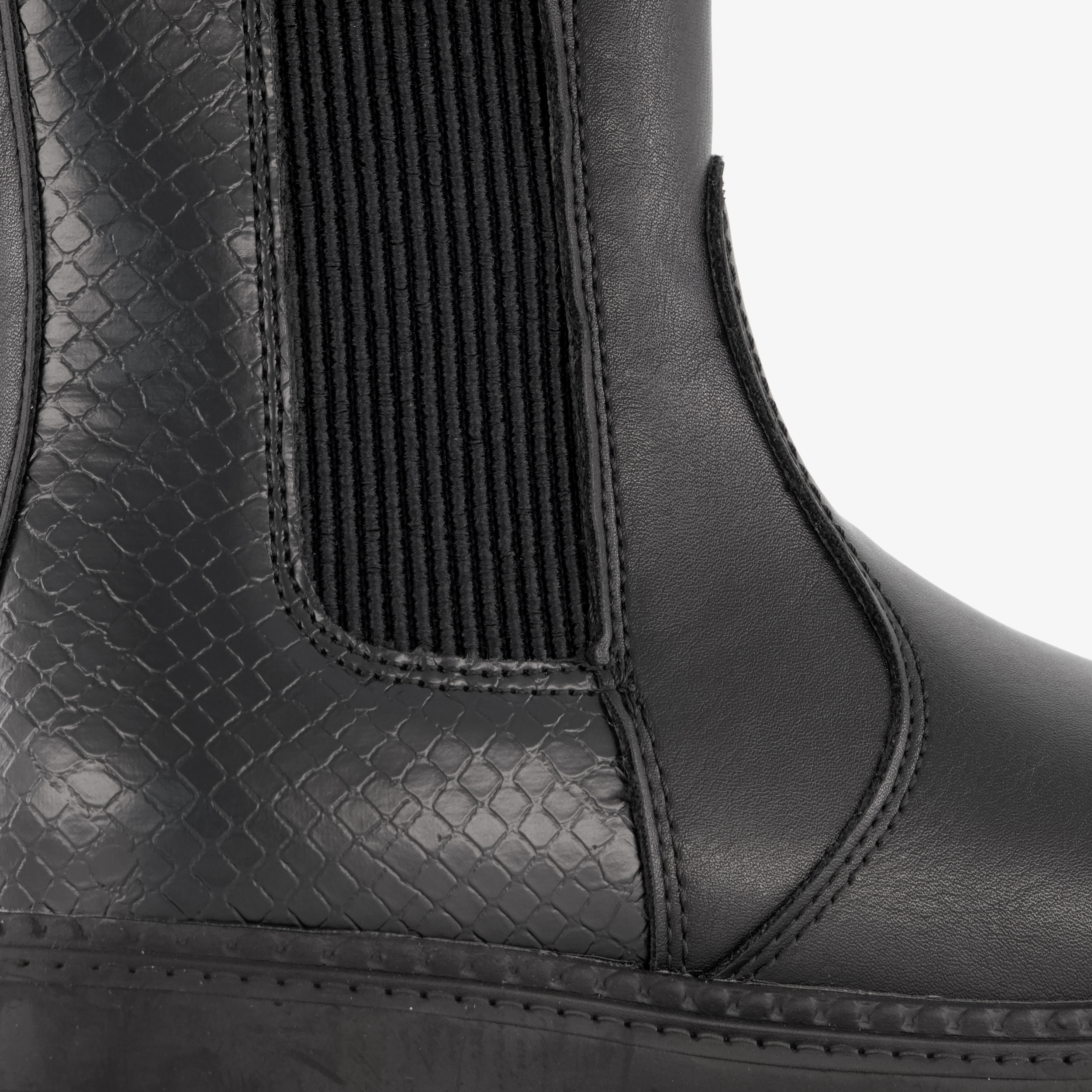 Blue Box meisjes Chelsea boots met croco dessin zwart – foto 5
