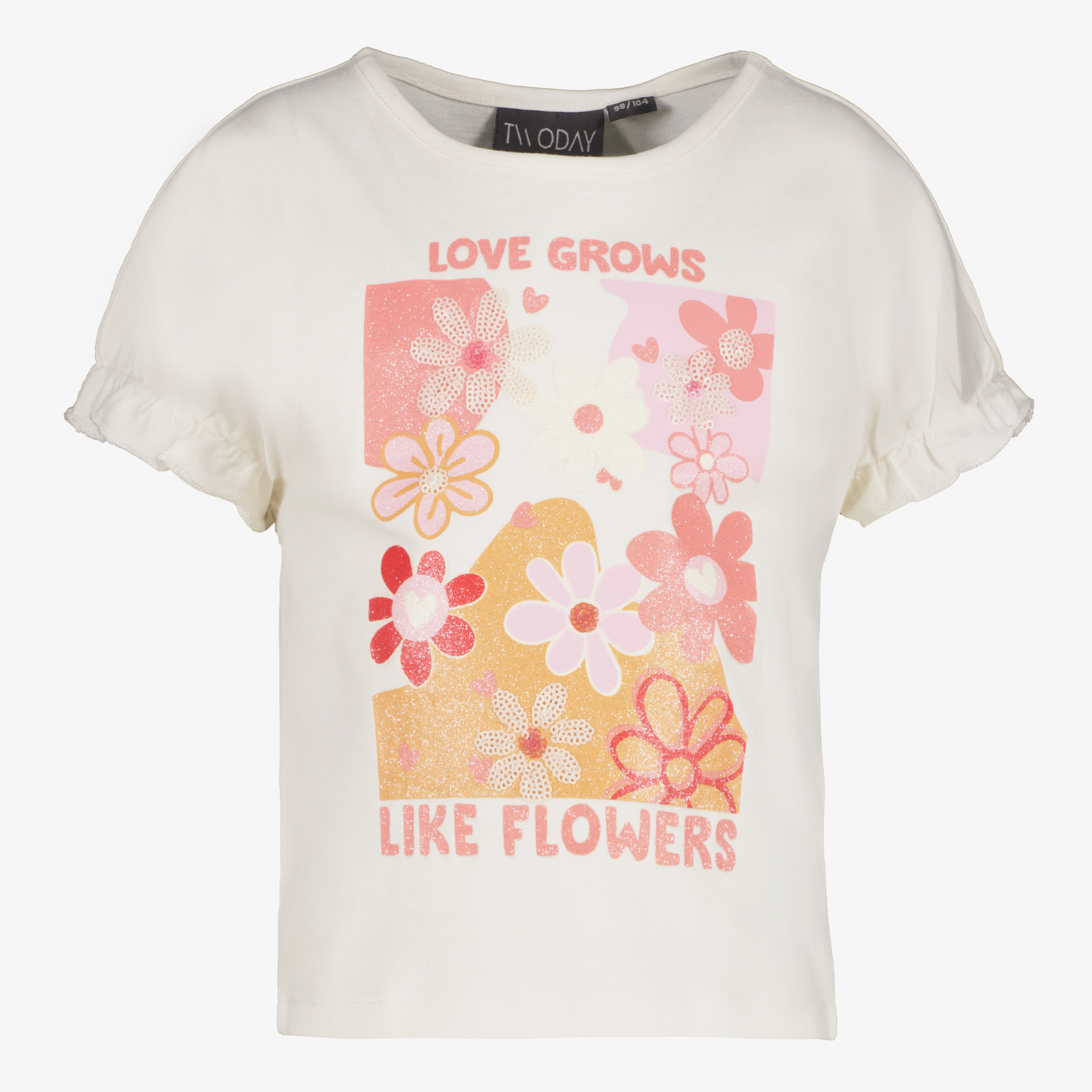 TwoDay meisjes T-shirt met opdruk wit