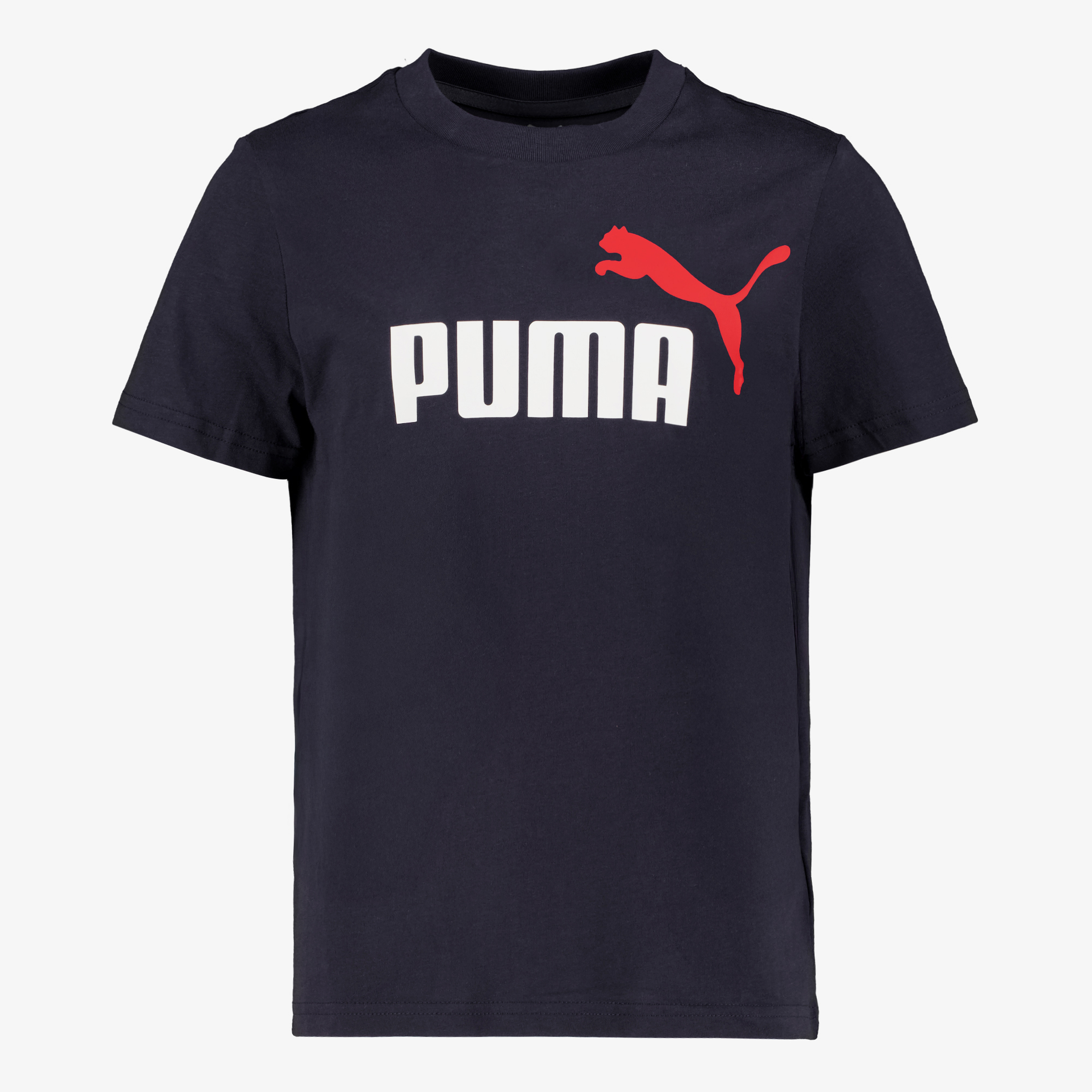 Puma Ess 2 Color No. 1 Logo kinder sport T-shirt donkerblauw