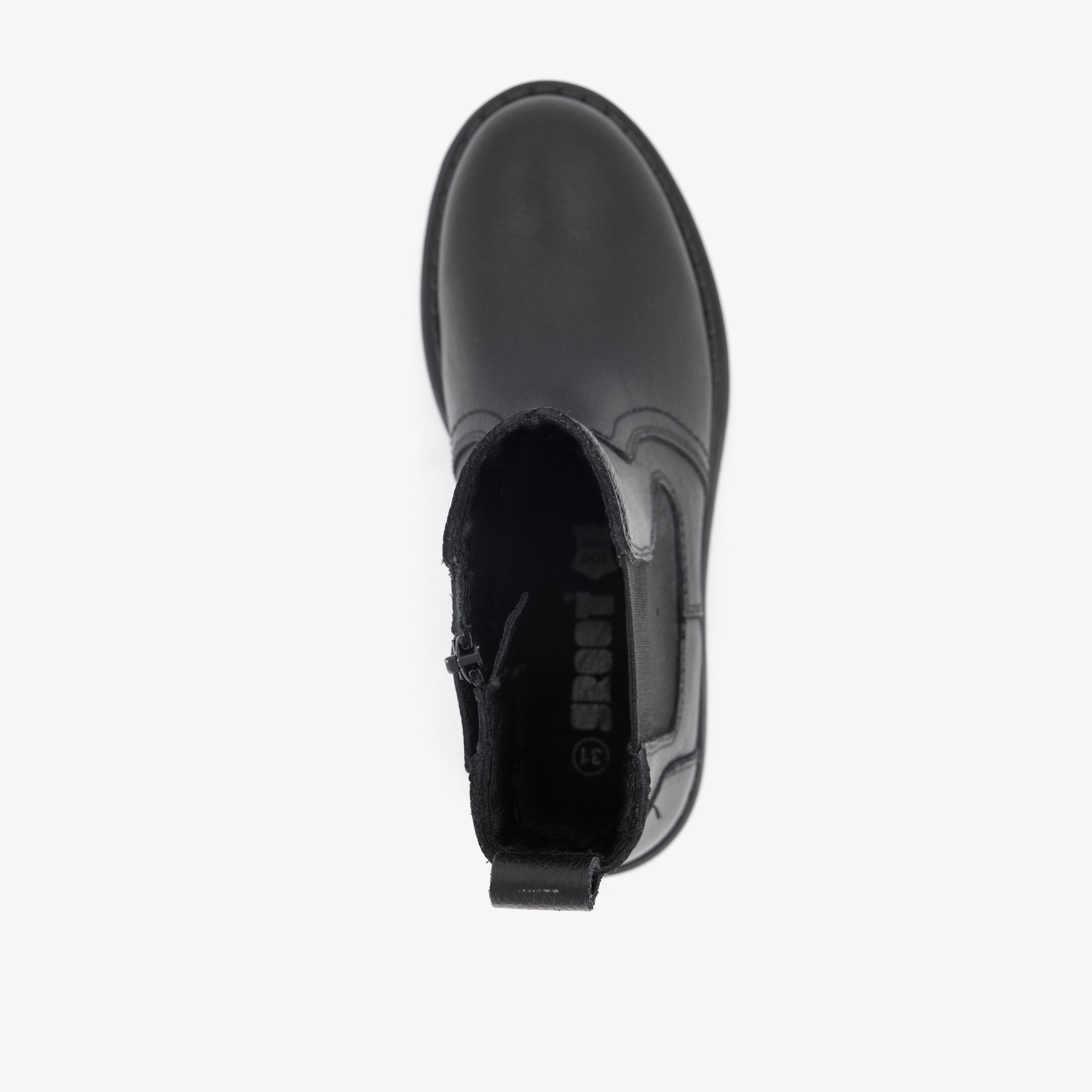 Groot leren meisjes Chelsea boots zwart – foto 4